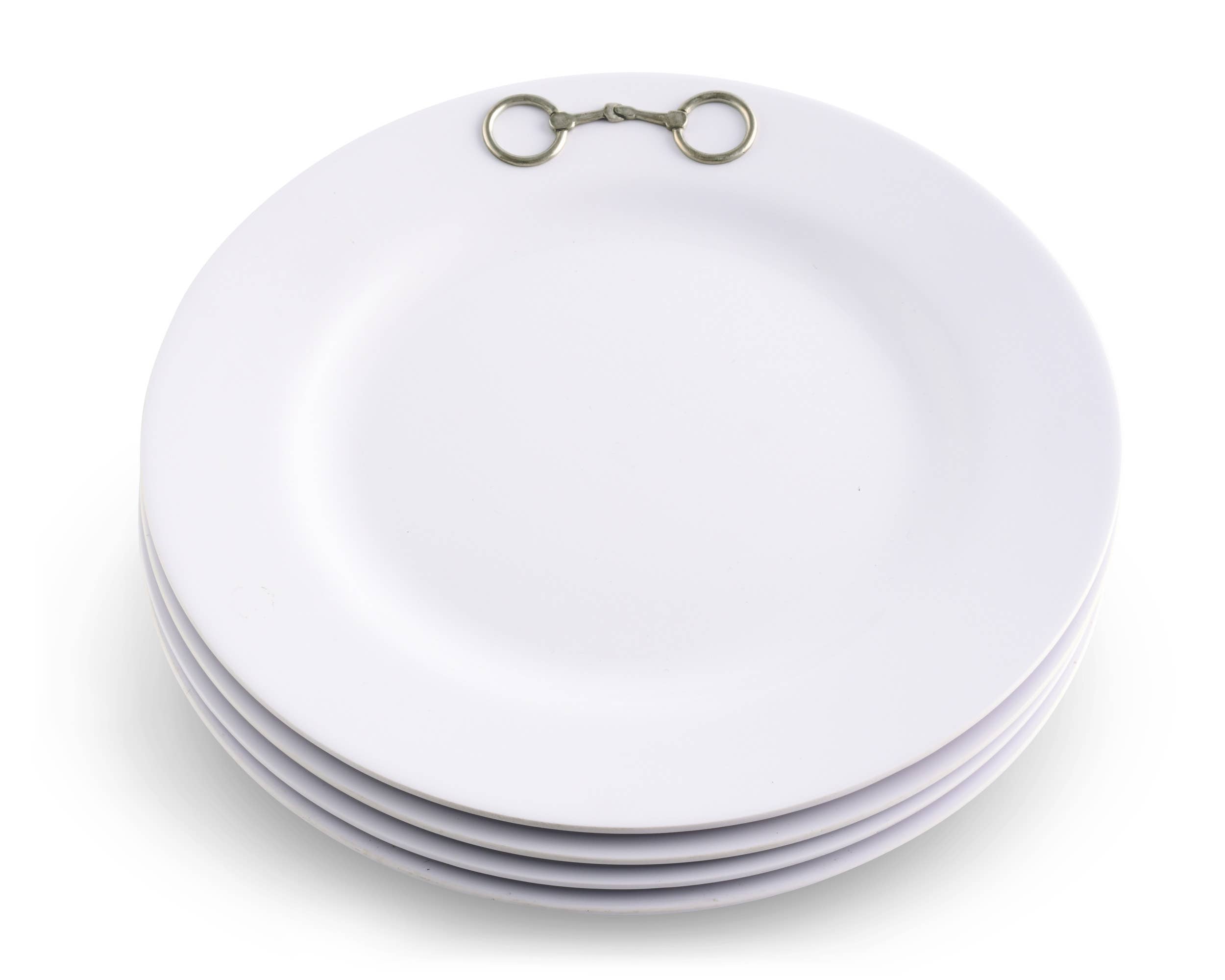 Equestrian Bit Melamine Lunch Plates - Set of 4