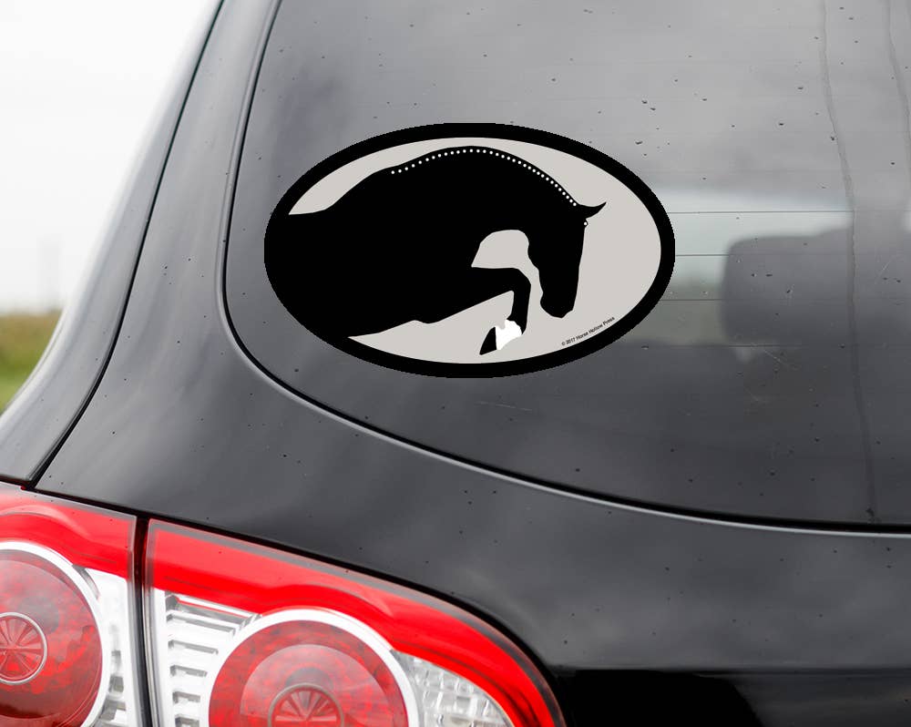Horse Hollow Press - Oval Equestrian Horse Sticker / Hunter Horse / WATERPROOF