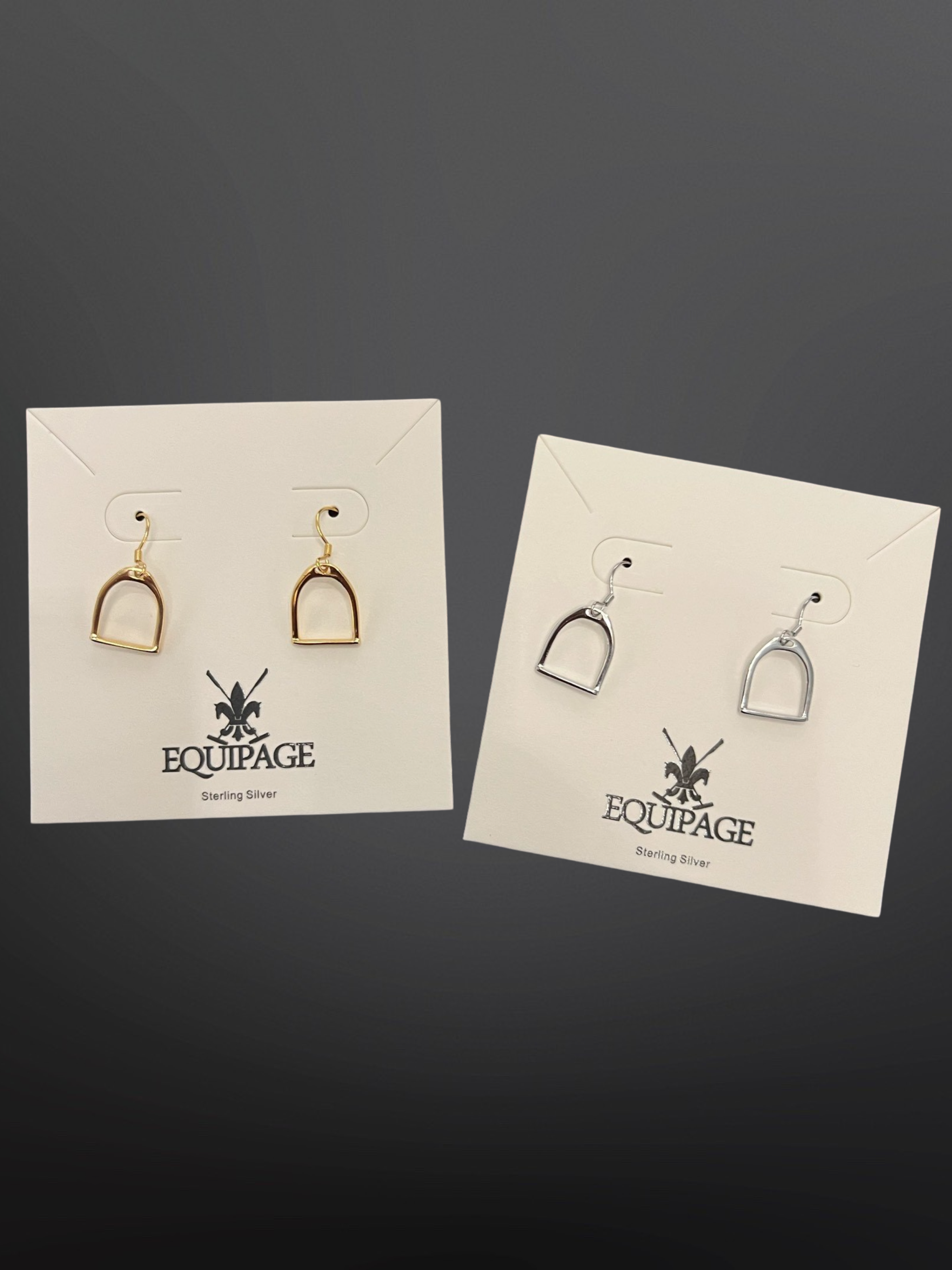 Equestrian Sterling Silver Stirrup Iron Earrings