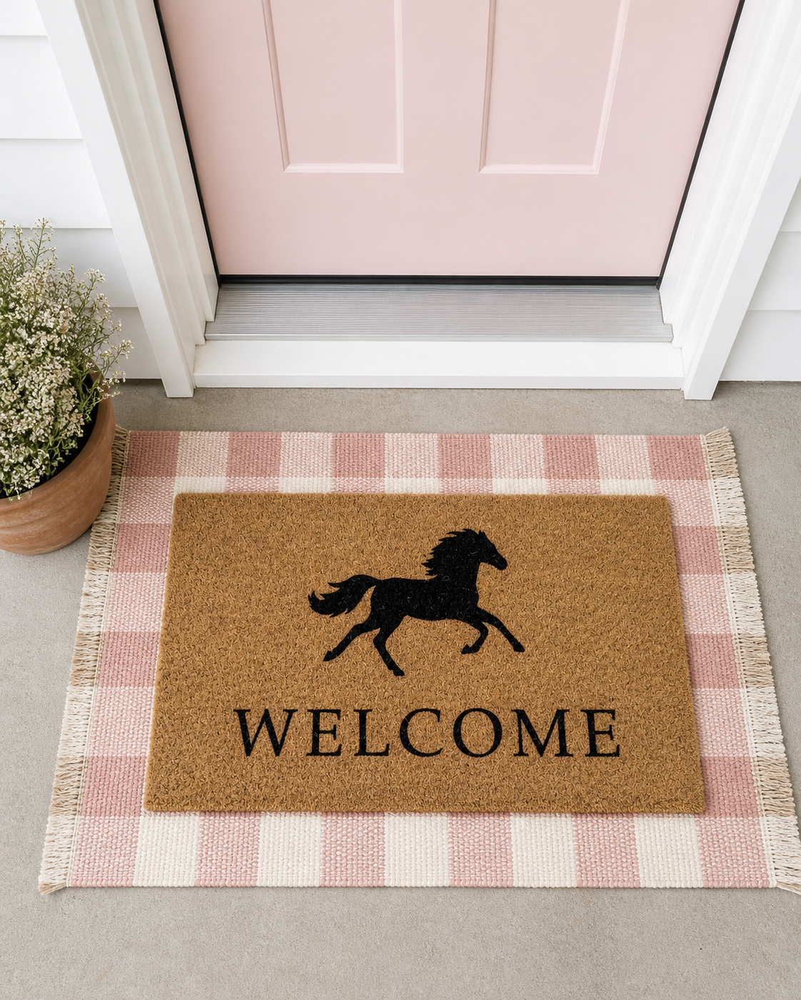 Bridle Up Hope Shop - Galloping Horse Welcome Doormat