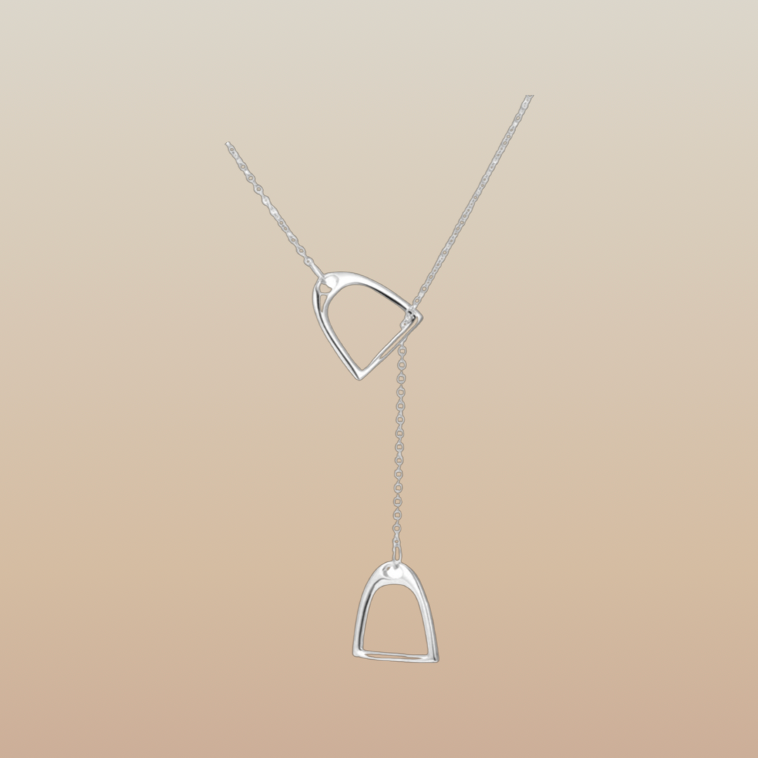 Sterling Silver Stirrup Equestian Chain Necklace