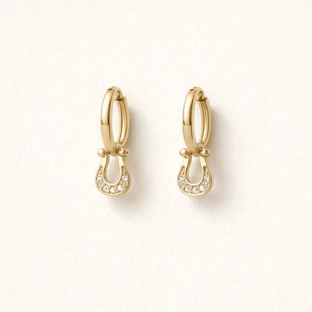 Bridle Up Hope Shop - Horseshoe Huggie Earrings