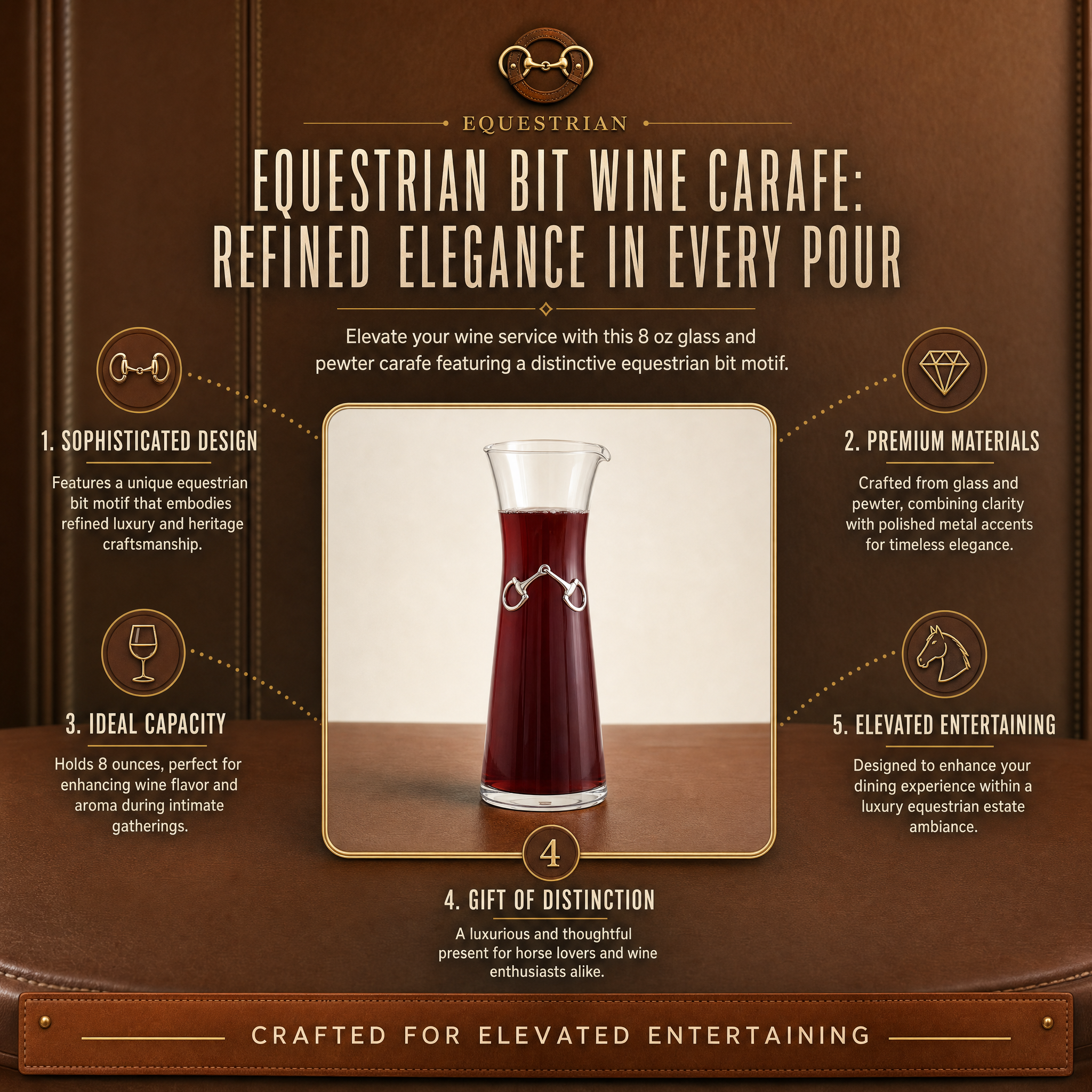 Equestrian Bit Wine Carafe