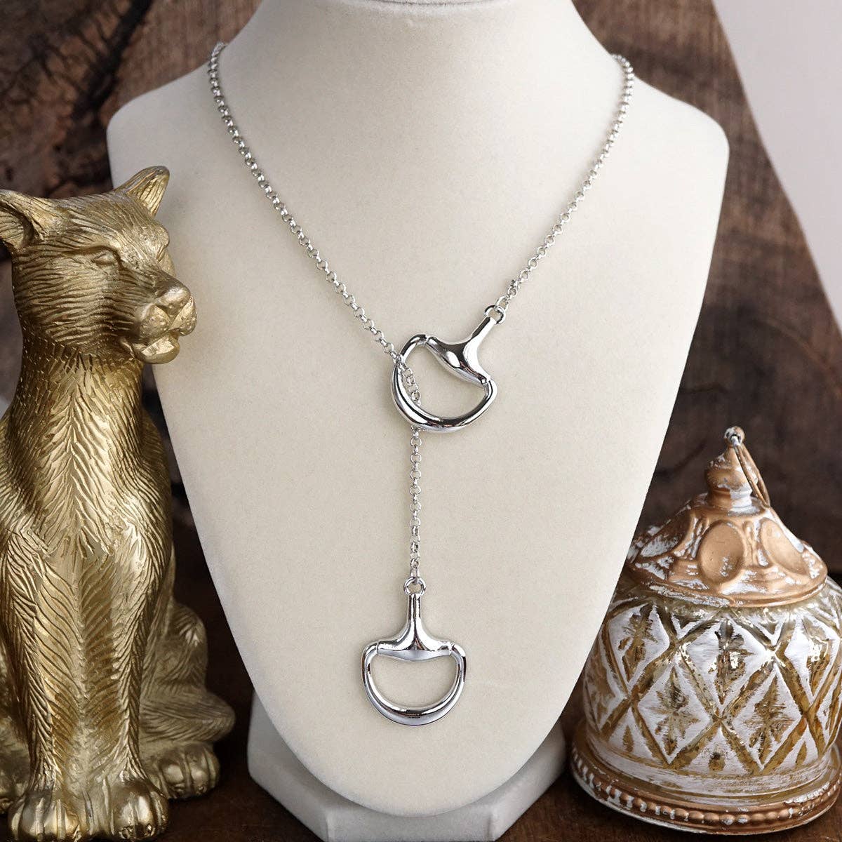 Rider’s Link – Adjustable Horse Bit Lariat Necklace