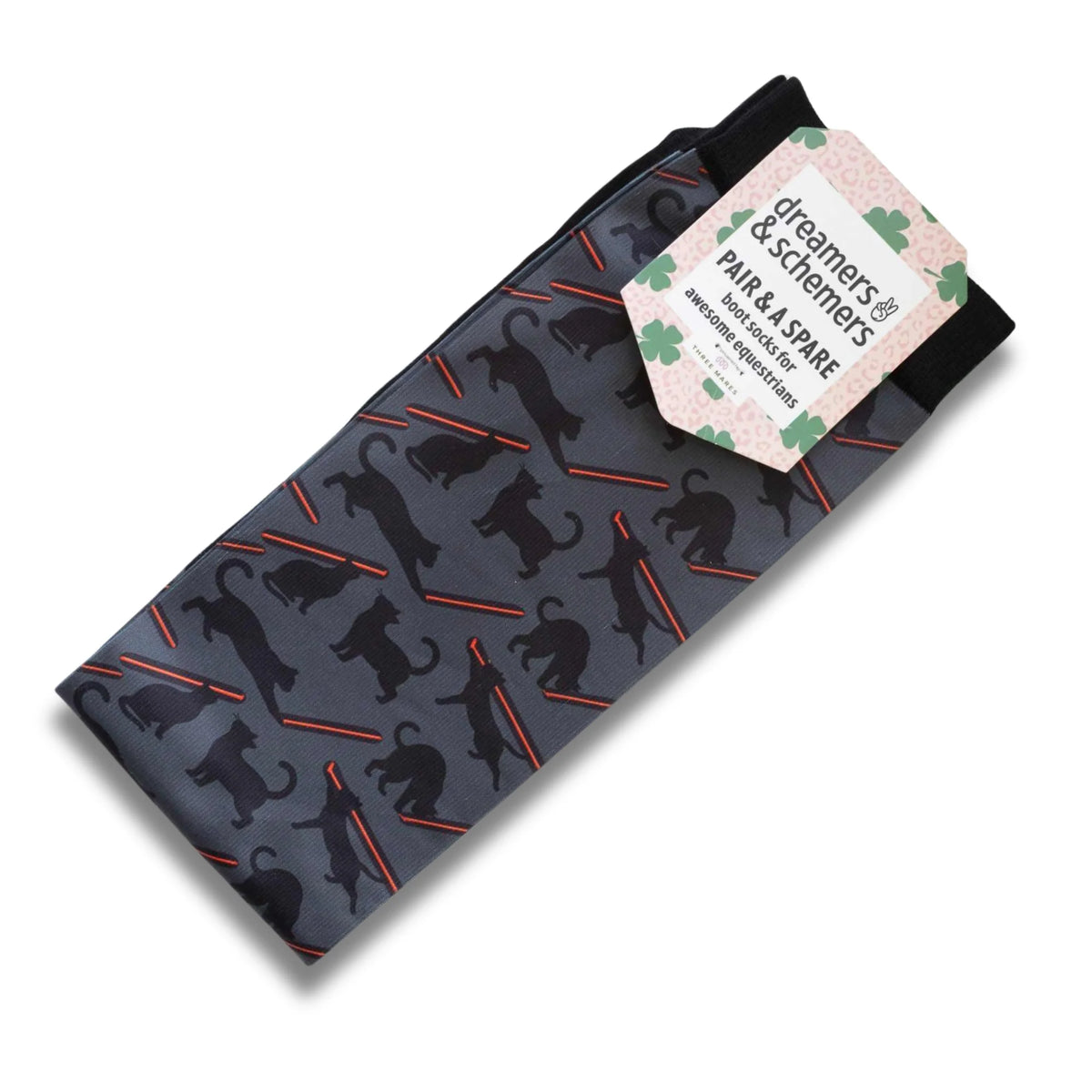 Dreamers & Schemers Pair & A Spare Socks - Laser Cats