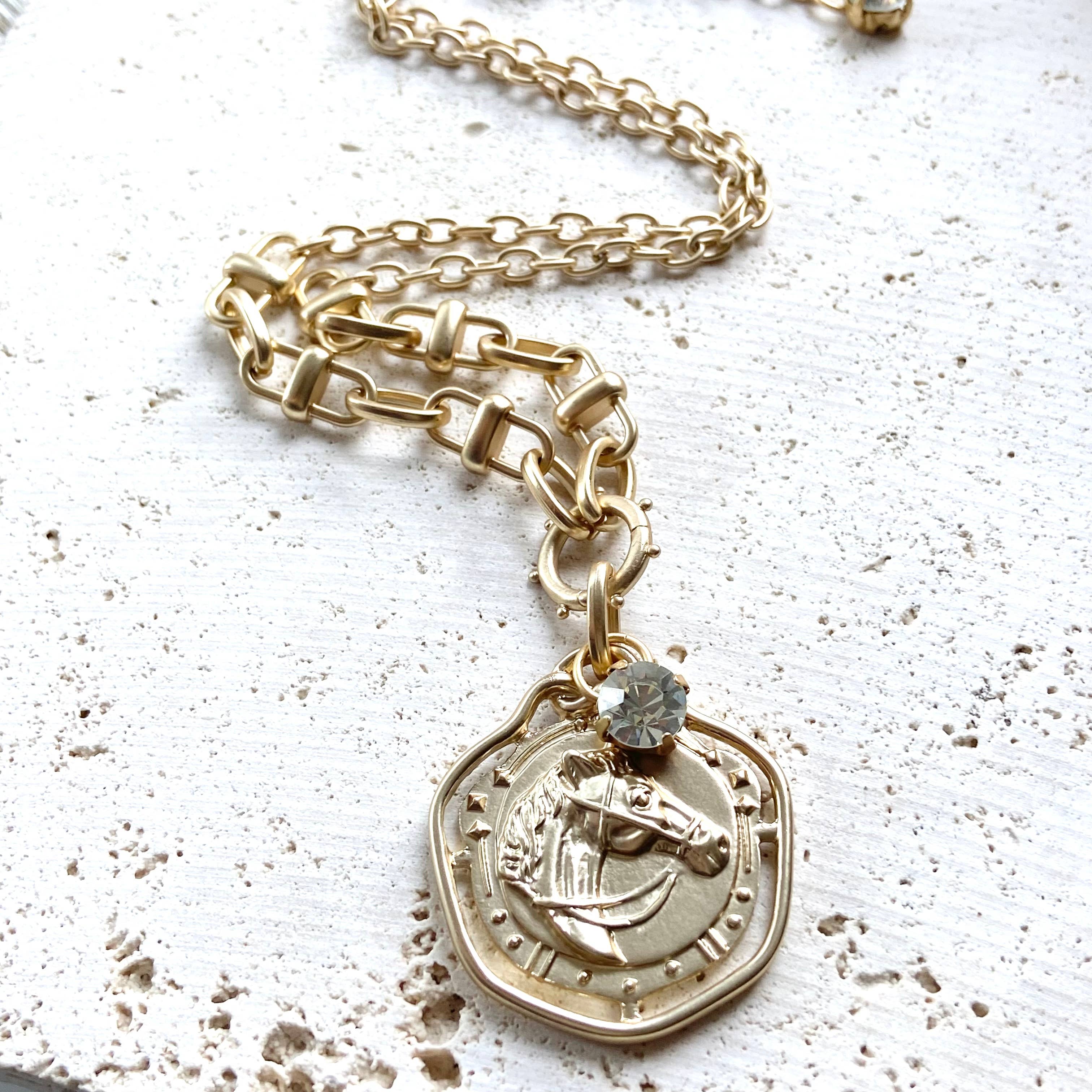 VB&CO Designs Handmade Jewelry - Horse necklace equestrian ranch derby western boutique