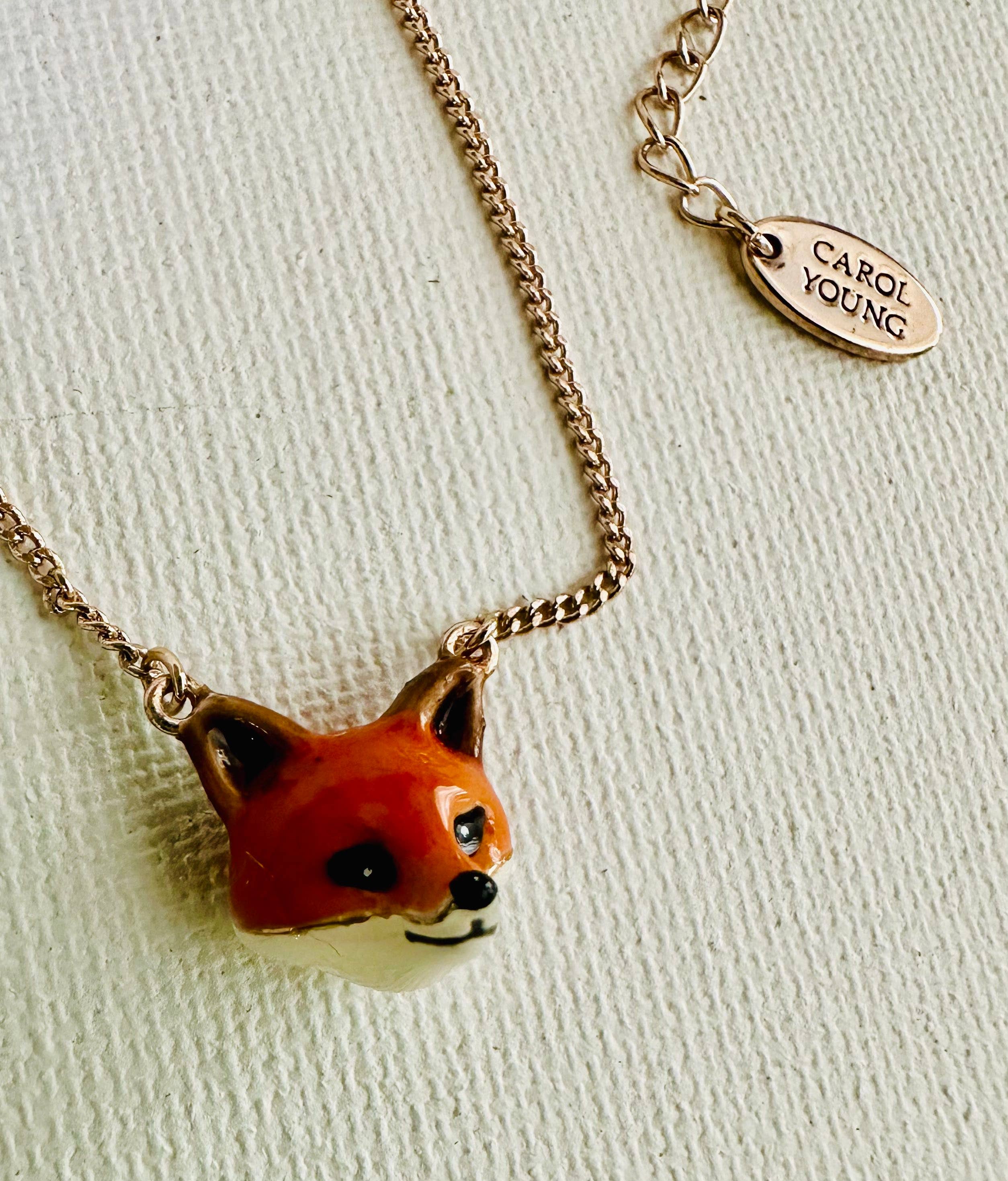 Fox Ceramic Necklace