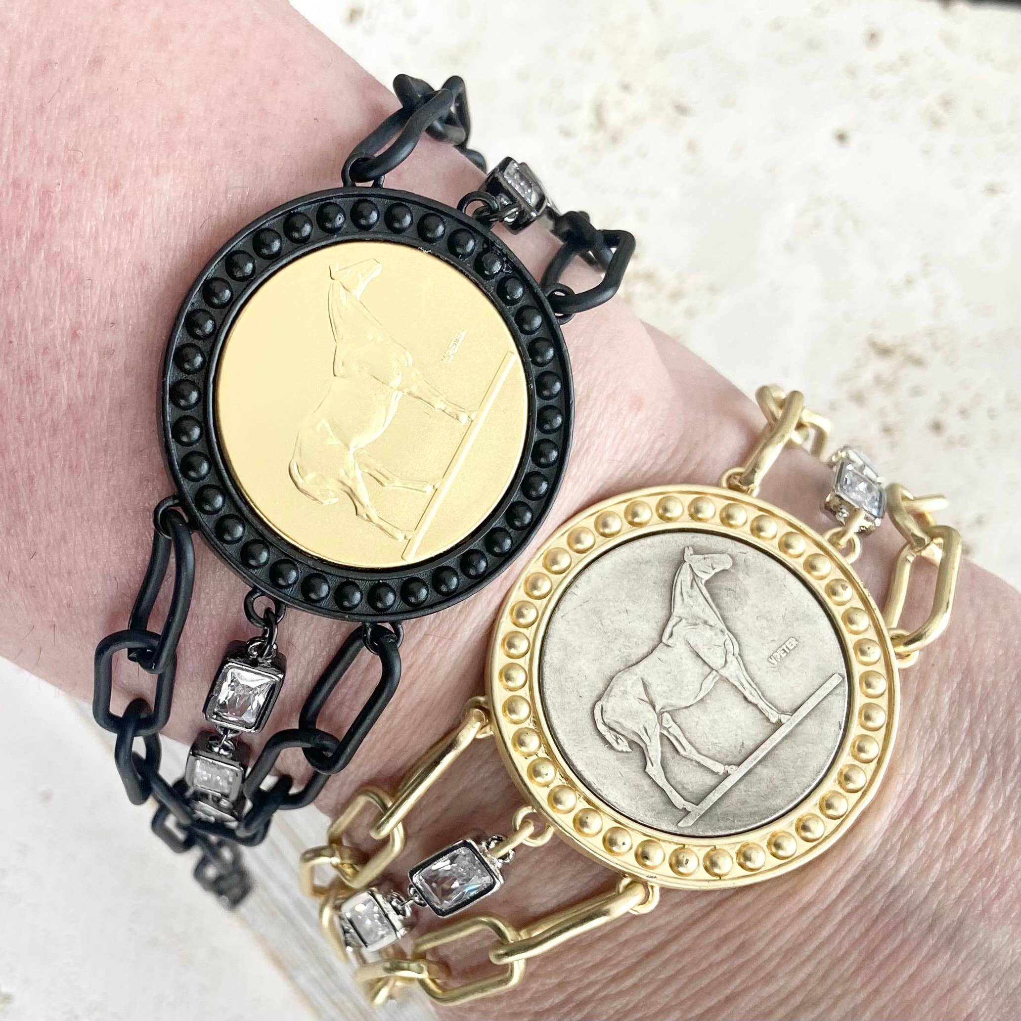 Handmade Horse Coin Bracelet