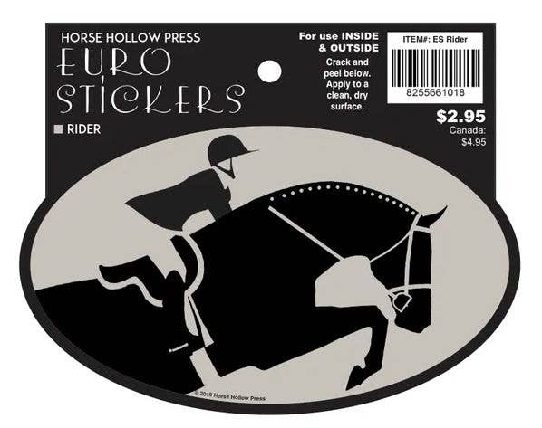 Horse Hollow Press - Oval Equestrian Horse Sticker / Rider / WATERPROOF