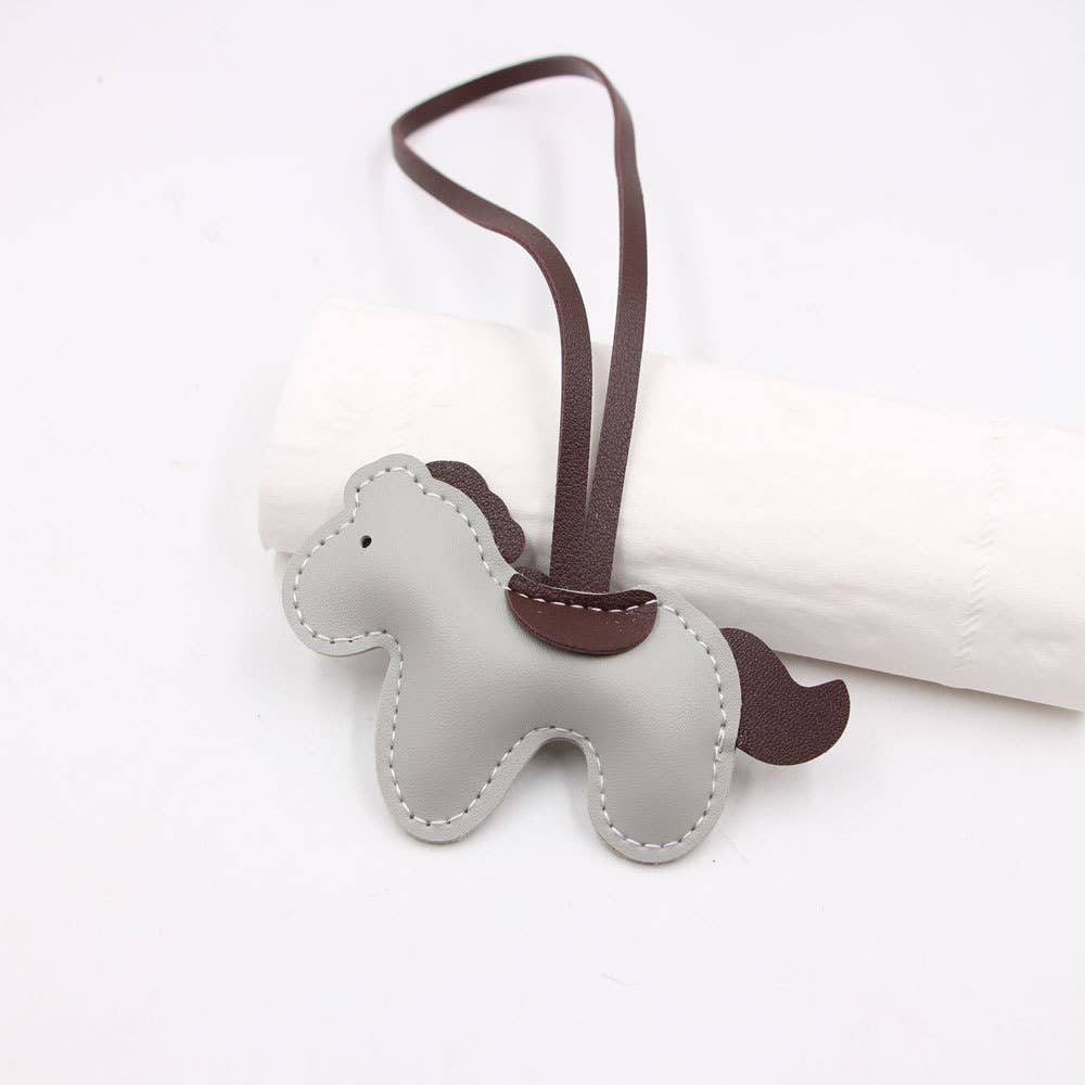Leather Horse Bag Charm