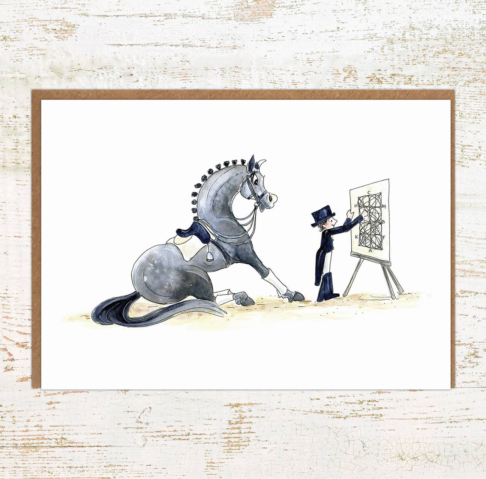 Halt At X Dressage Greeting Card