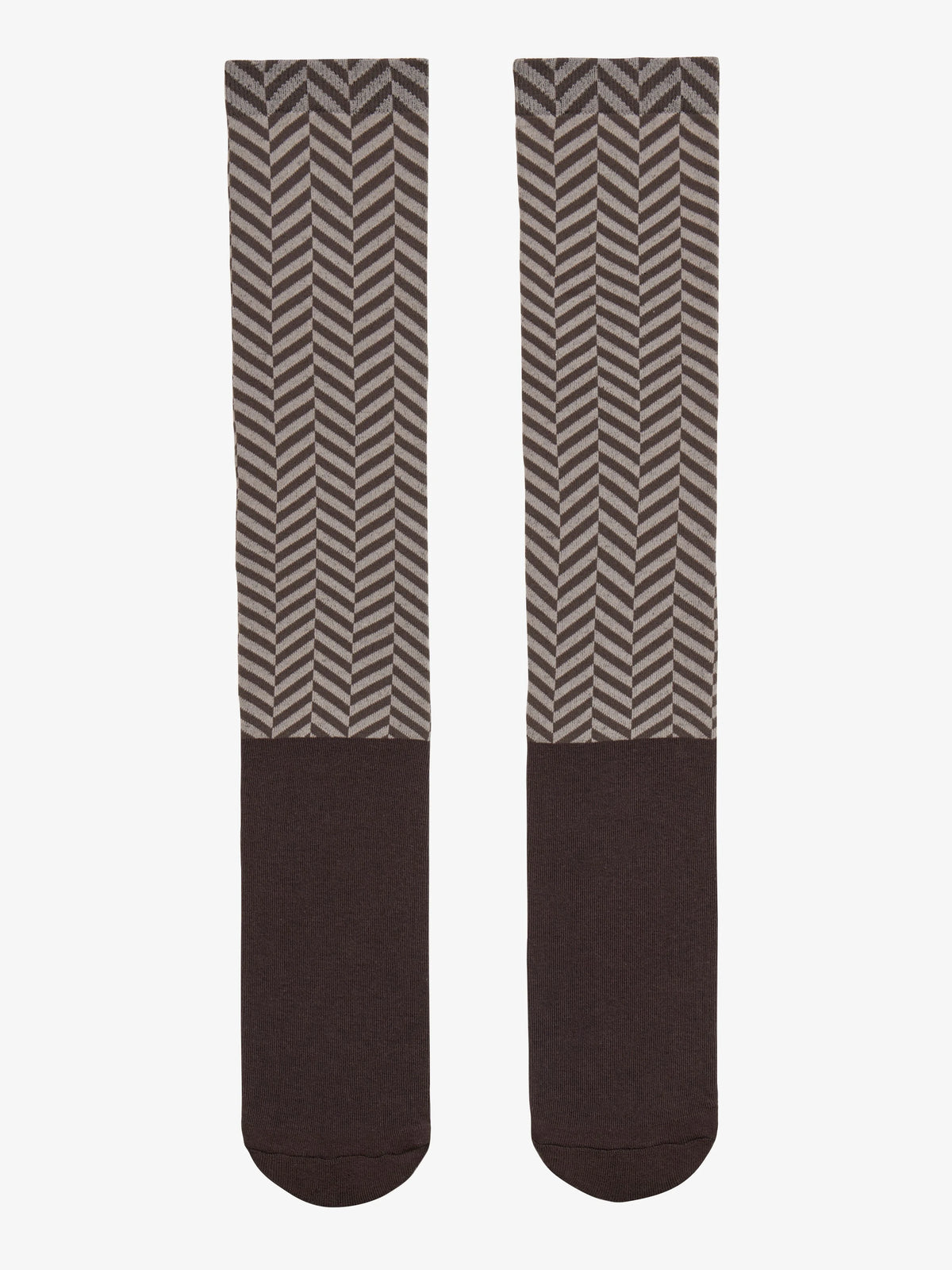 LeMieux Heritage Footsie Socks Herringbone - Cocoa