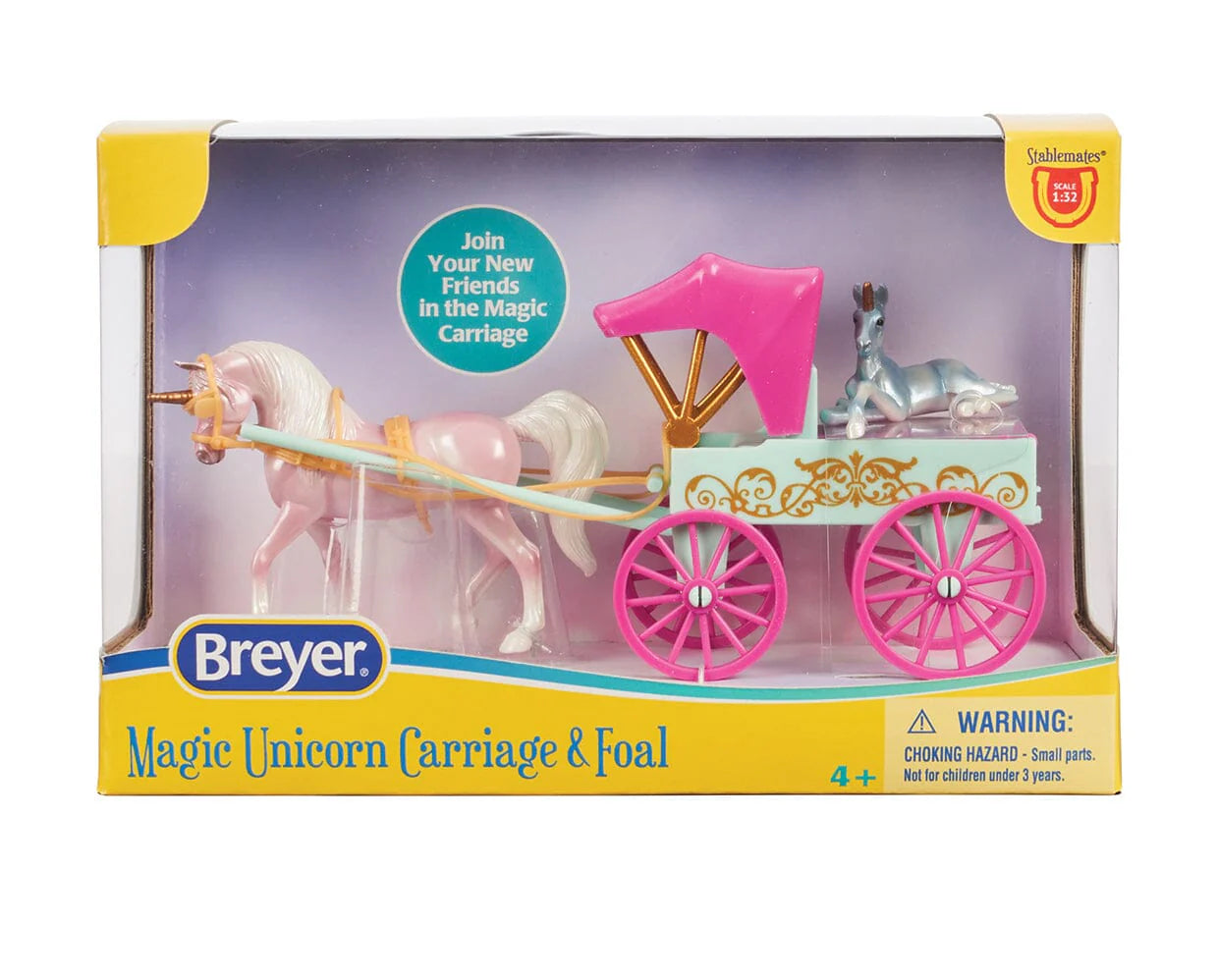 SALE Breyer Unicorn Magic Carriage and Foal
