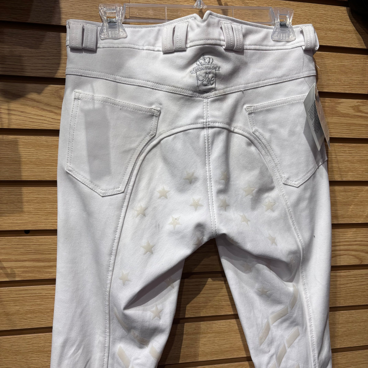 Used Mink Horse of Denmark EU 40 White Full Seat Breeches