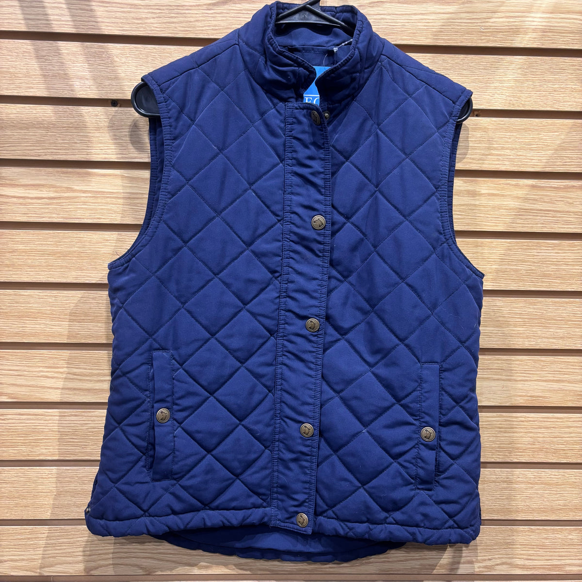 Used Medium Navy Riding Sport Quilted Vest