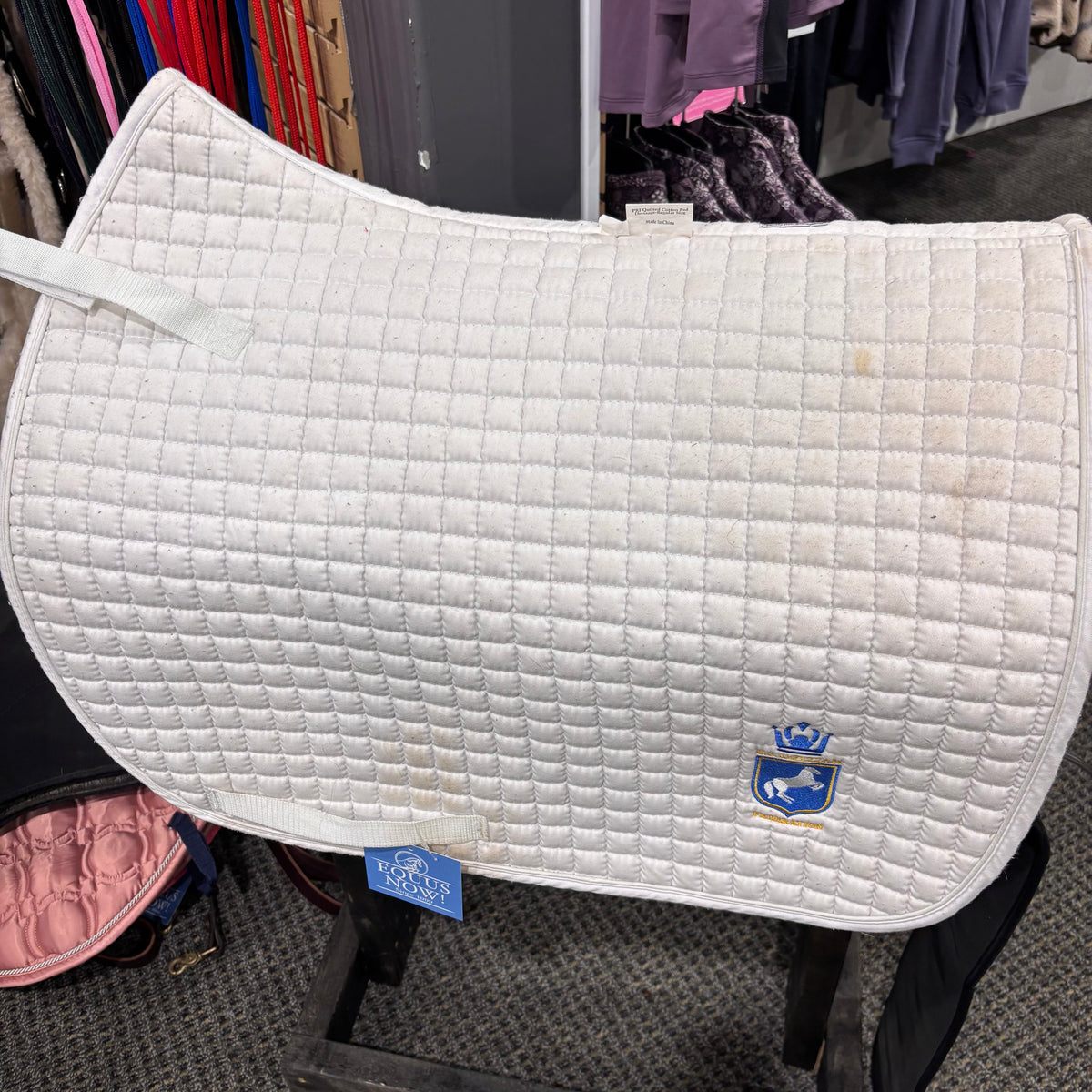 Used Full White PRI Dressage Pad US Lipizzan Federation