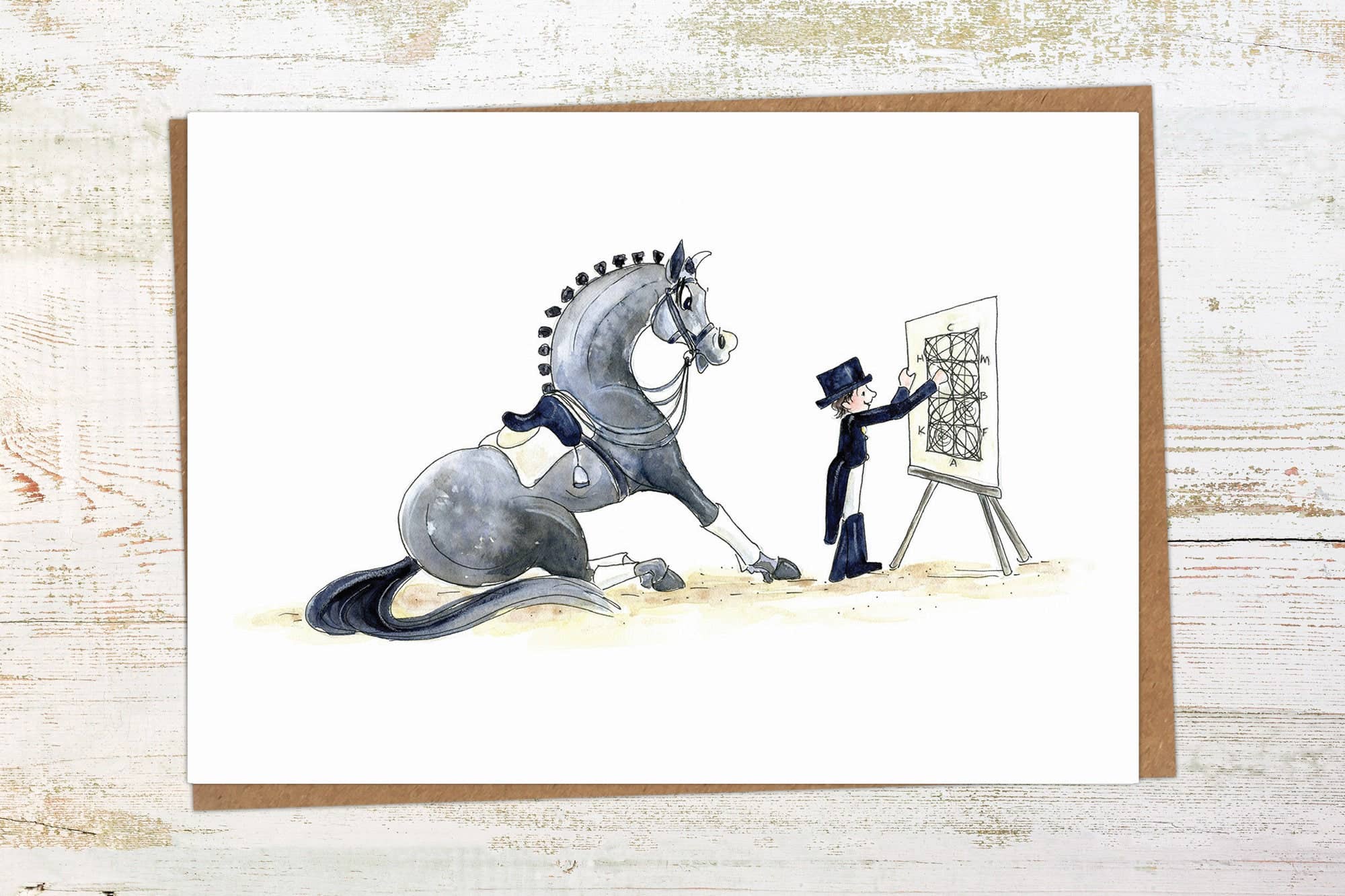 Halt At X Dressage Greeting Card