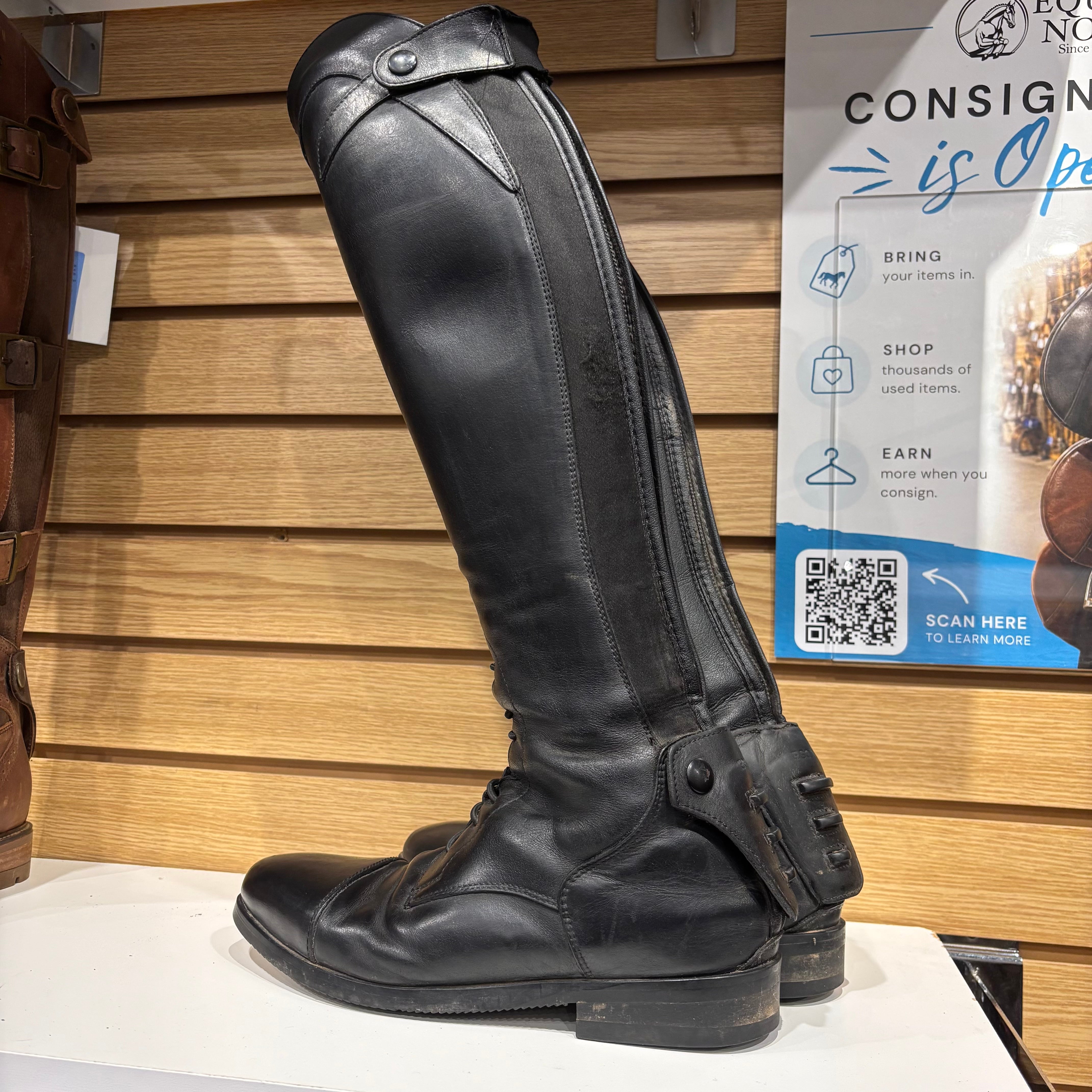 Used 38 S/O Black EGO7 Tall Boots