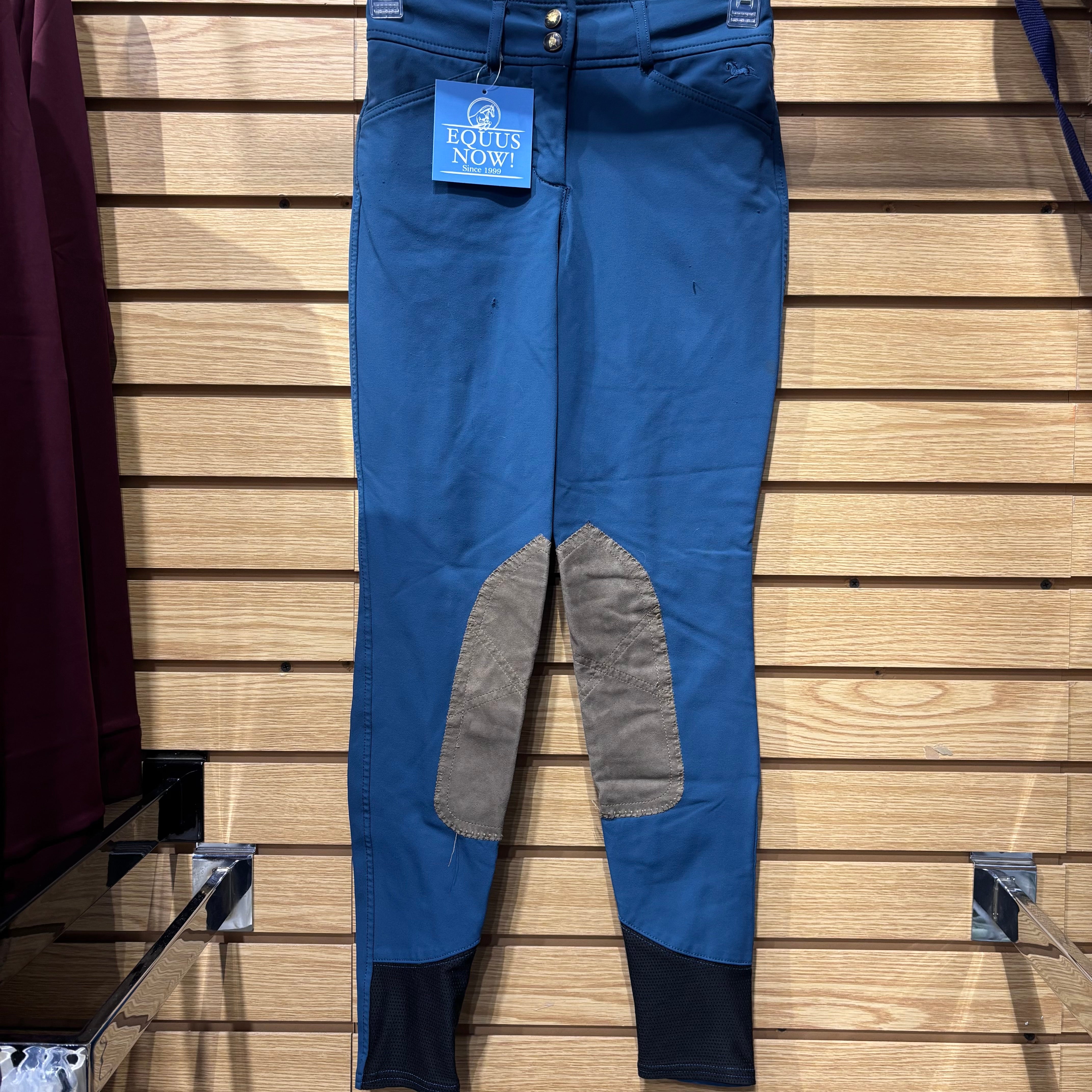 Used Youth 12L Blue RJ Classics Knee Patch Breeches