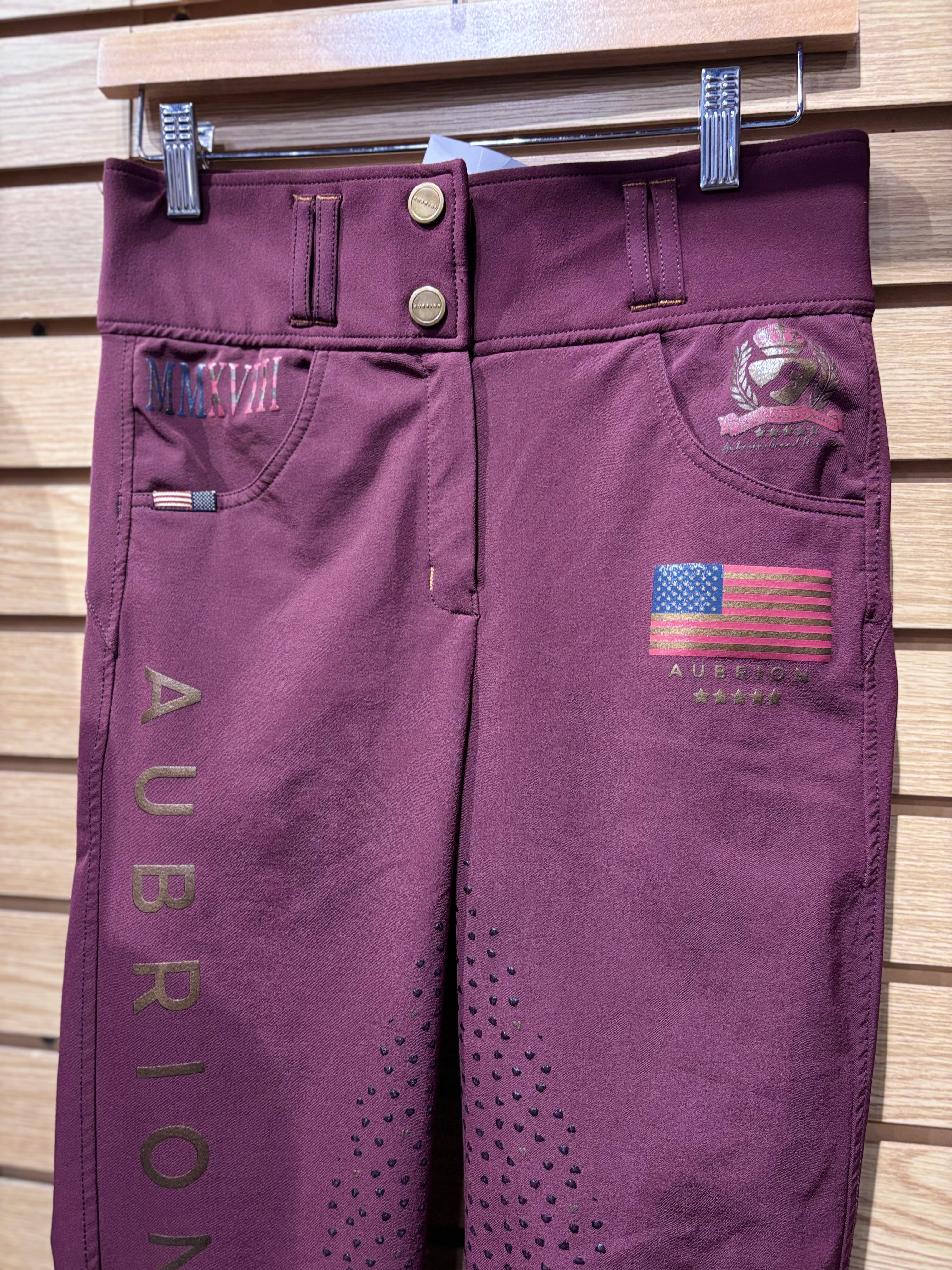 Used 26 Burgundy Aubrion Full Seat Breeches