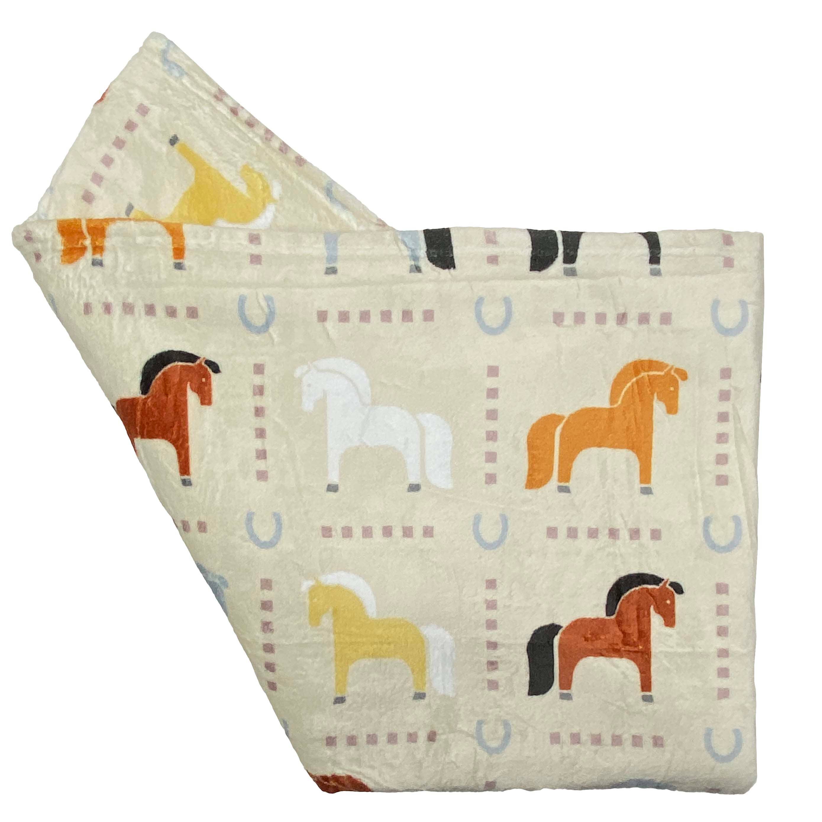 Pony Palisades Plush Throw Blanket