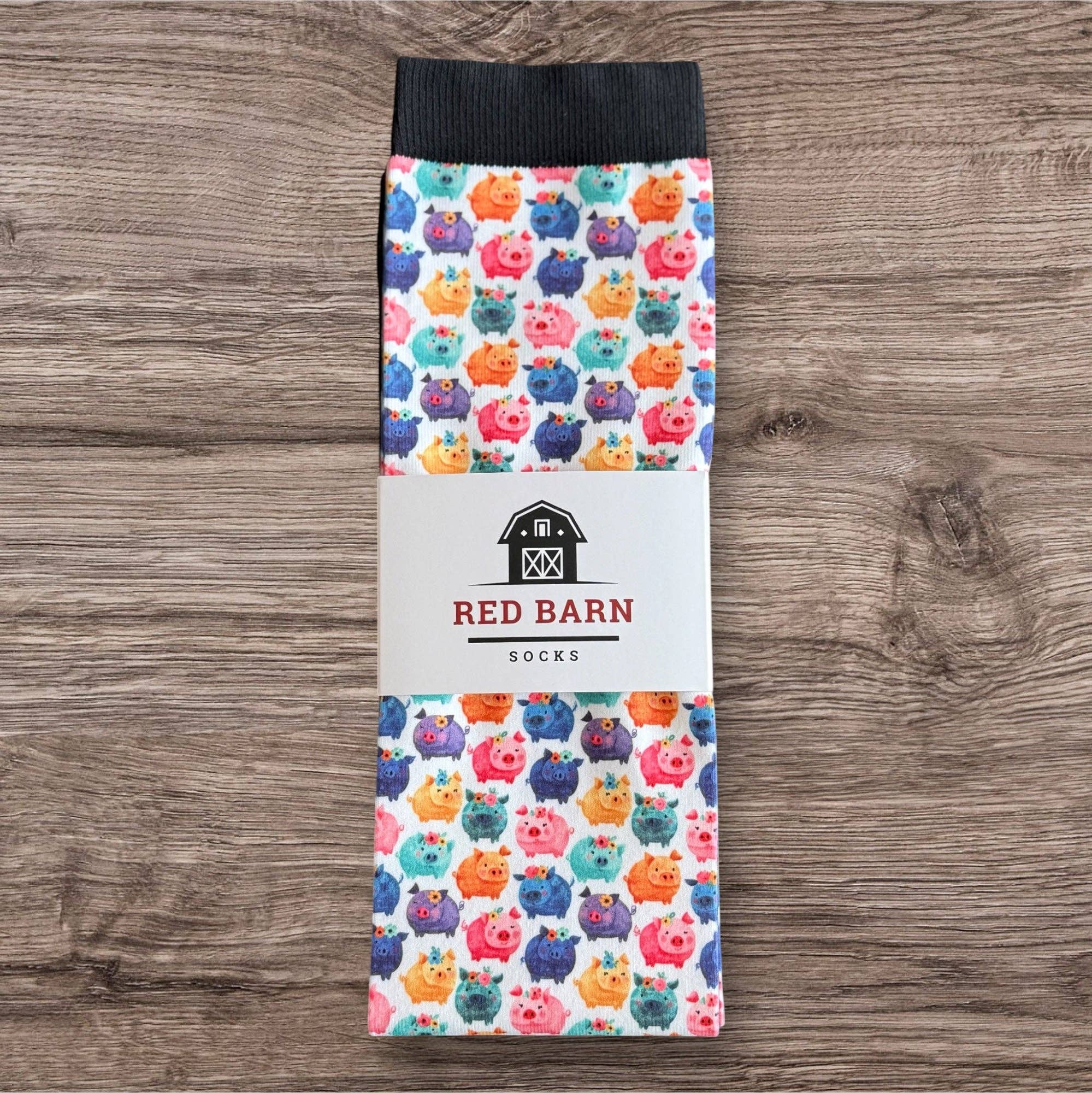 Red Barn Socks - Piggy Party - Petite