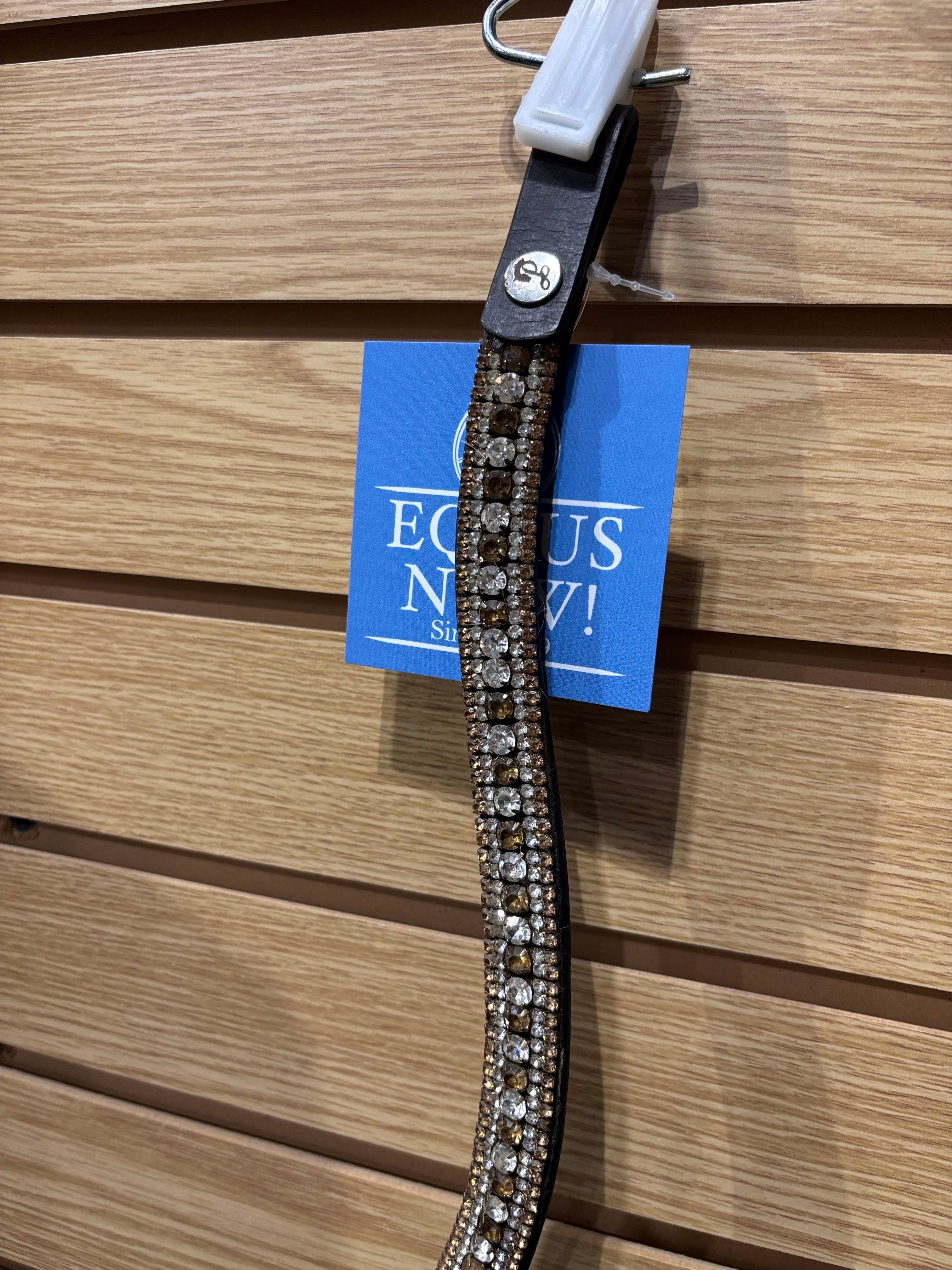 Used Brown Crystal Browband
