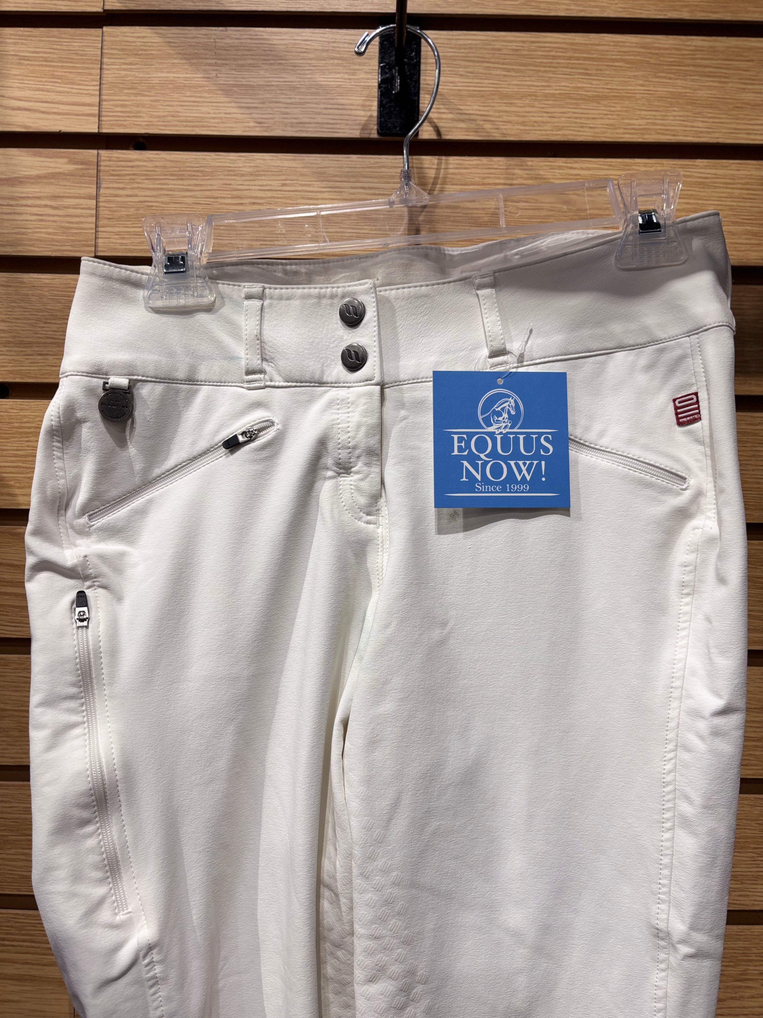 Used White Back on Track Katie Breeches US 10