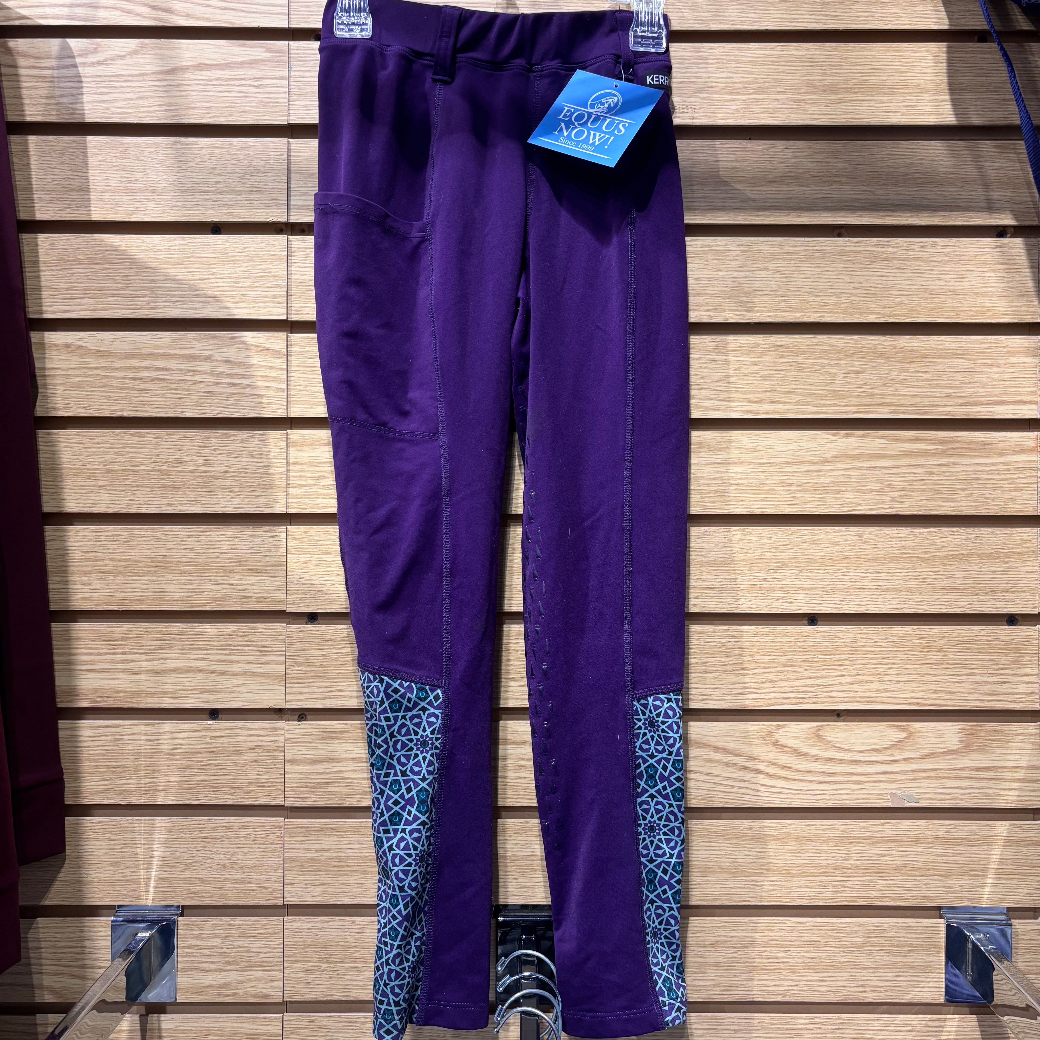 Used Medium Purple Kerrits Silicone Knee Patch Breeches