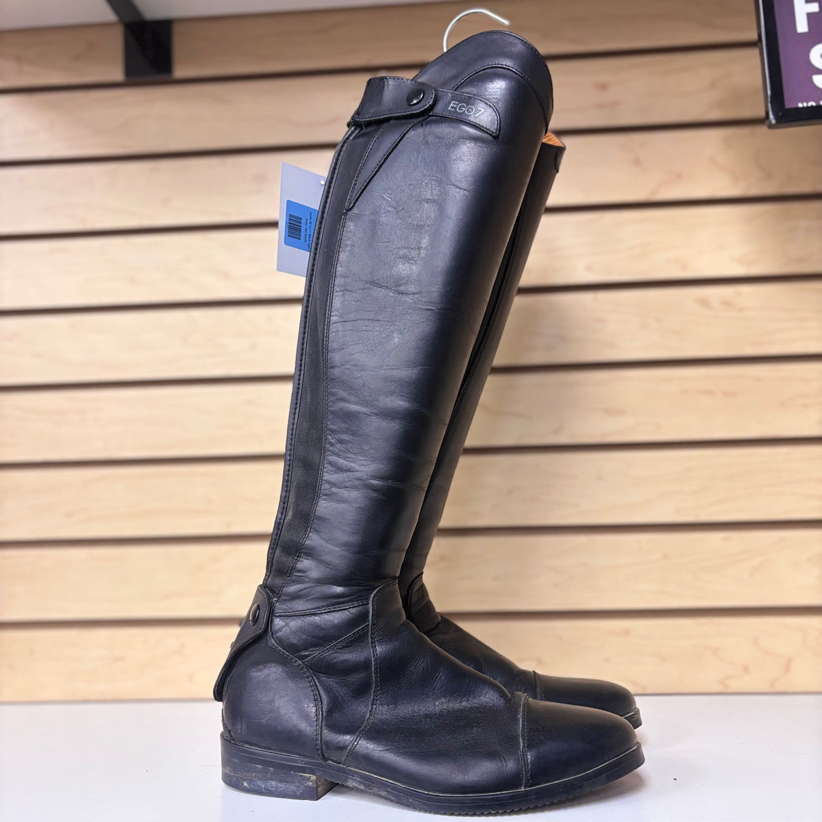 Used 38 S/+1 Black Ego 7 Aries Tall Boots