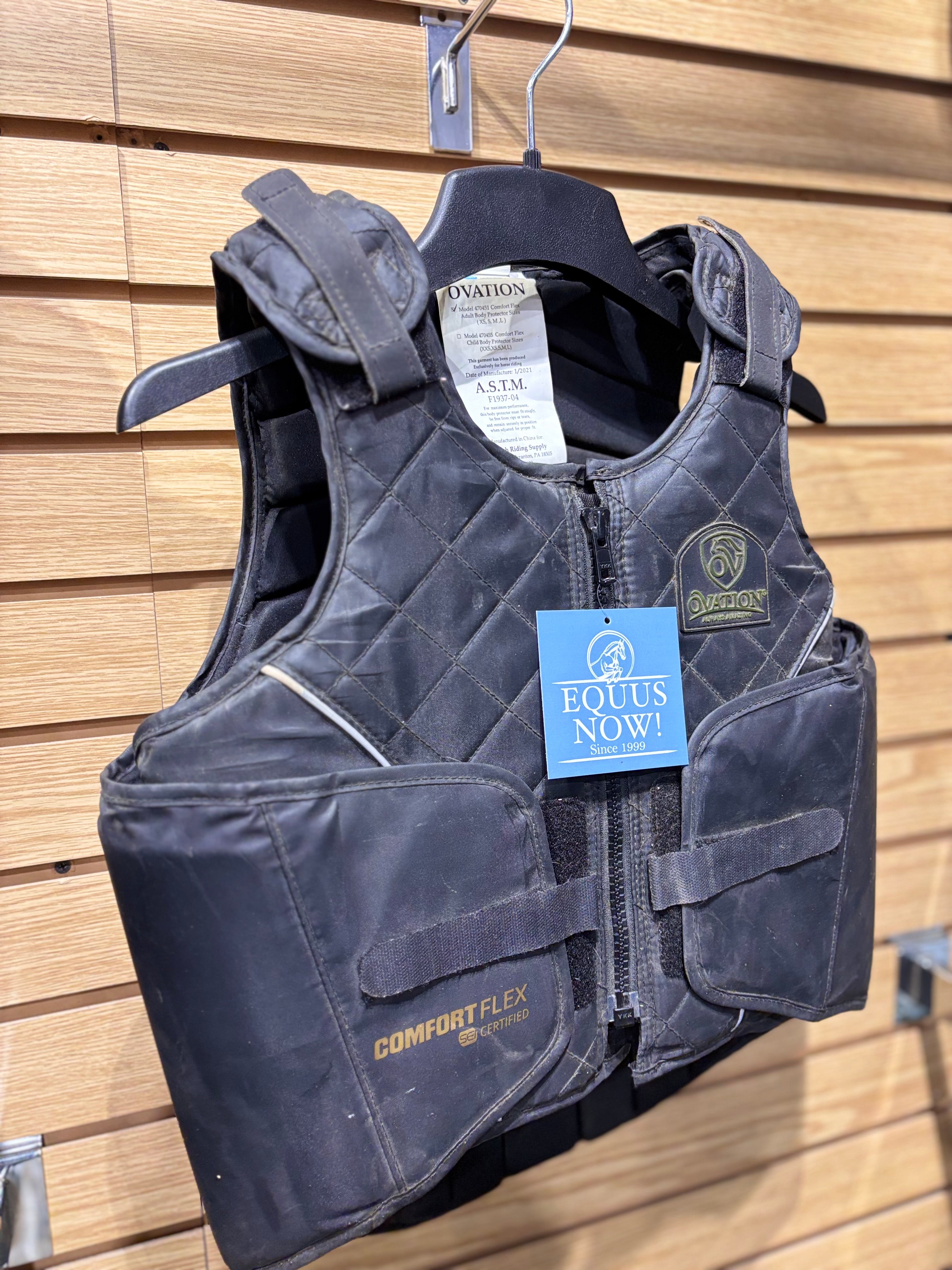 Used Adult XS Ovation Comfortflex Body Protector Black