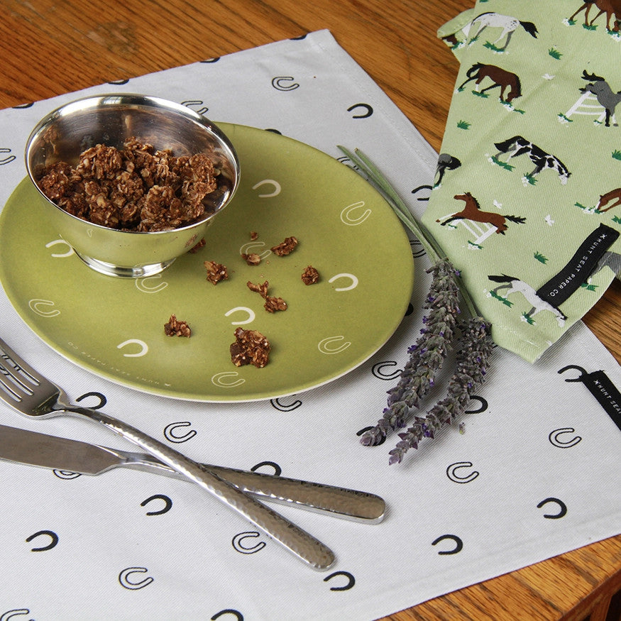 Hunt Seat Paper Co Lucky Cream Placemats: Set of Four - sku to order - 60031738