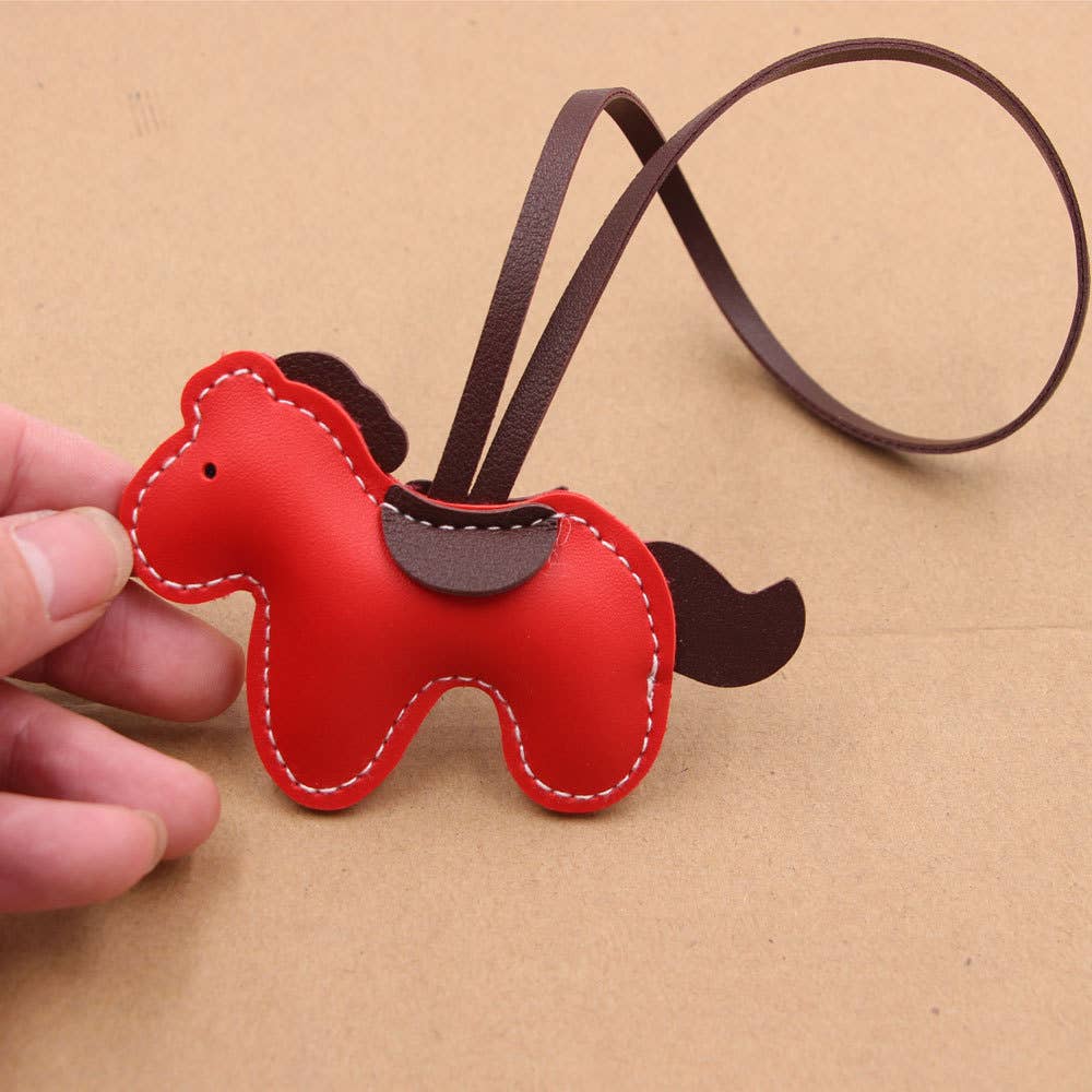 Leather Horse Bag Charm
