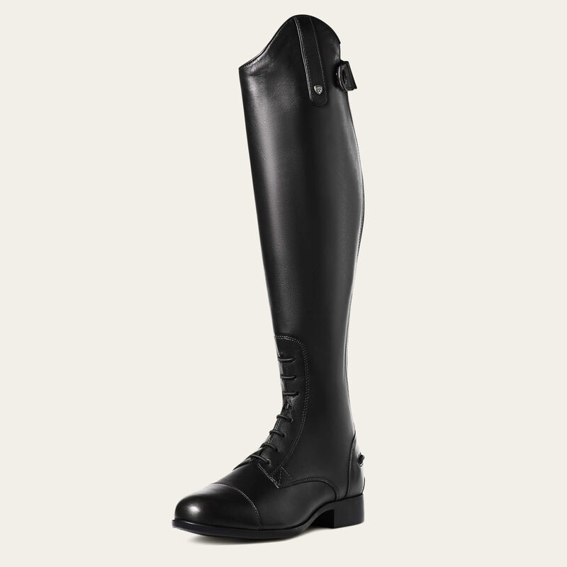Ariat Heritage Contour II Field Boot in Black Full Grain Leather Front View