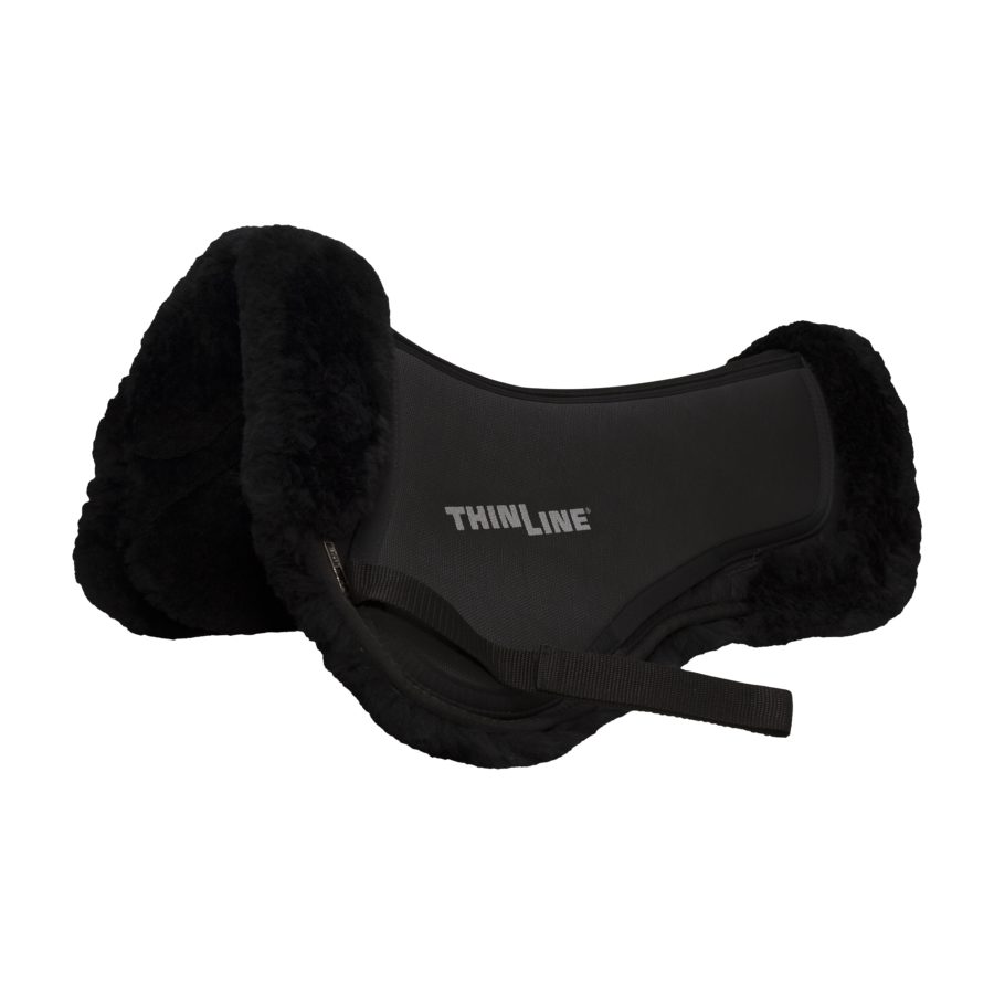 ThinLine Ultra Sheepskin Comfort Half Pad - Black