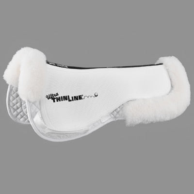 ThinLine Trifecta Cotton Ultra Half Pad with Fleece Trim - White