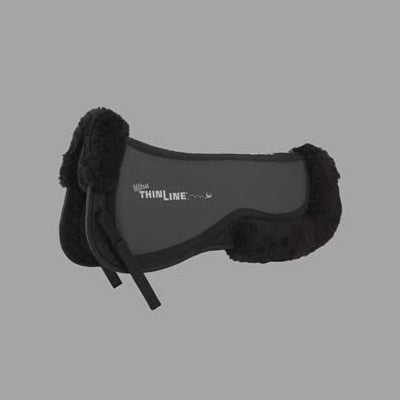 ThinLine Trifecta Cotton Ultra Half Pad with Fleece Trim - Black