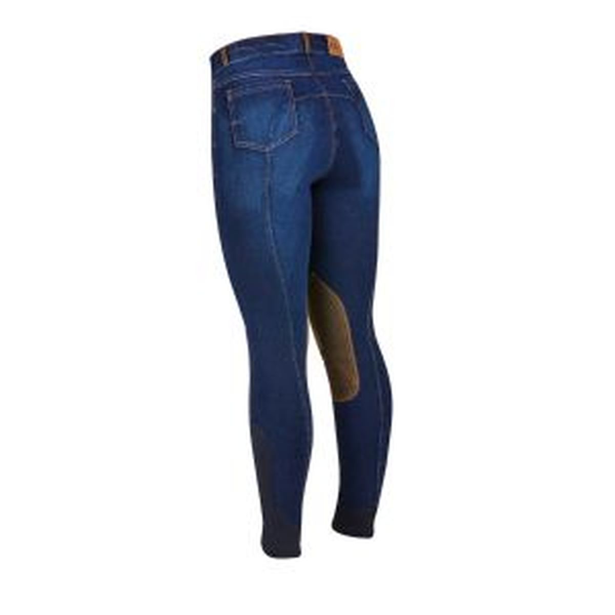 Dublin Shona Knee Patch Denim Breeches - Blue Denim