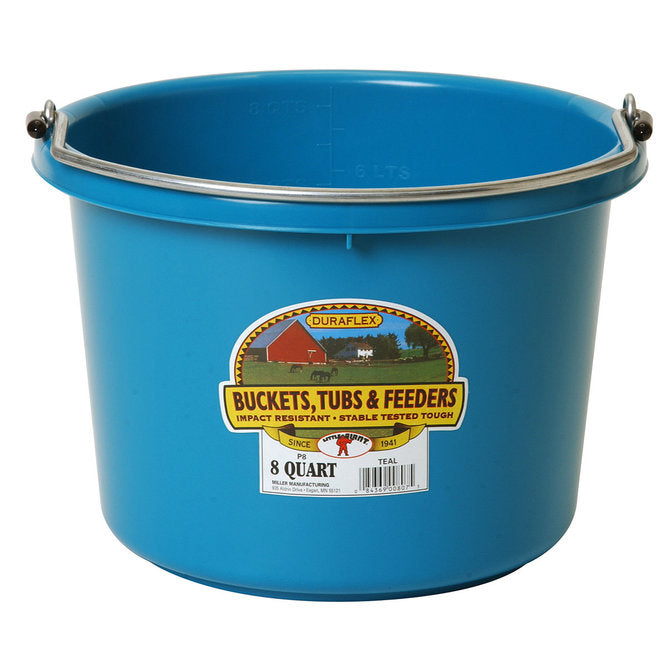 2 Gallon (8 Quart) Plastic Bucket - Teal