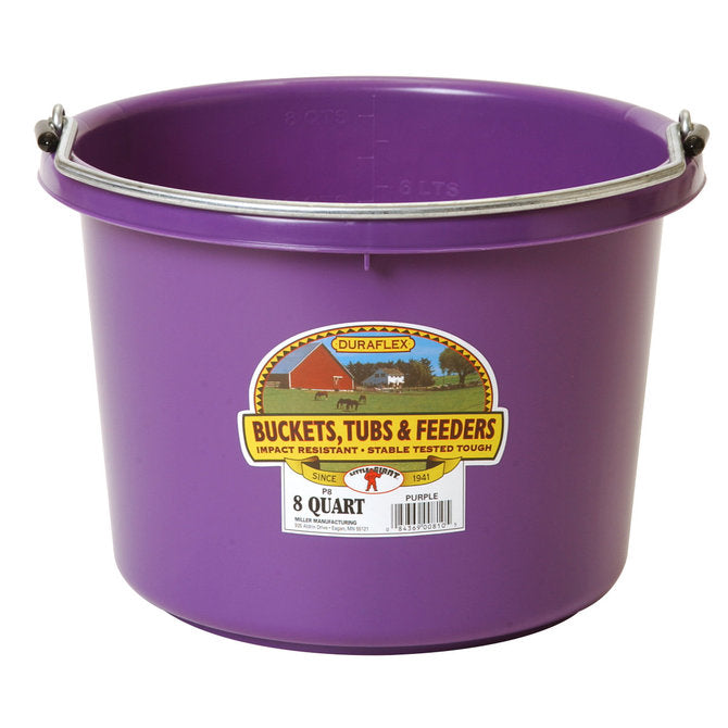 2 Gallon (8 Quart) Plastic Bucket - Purple