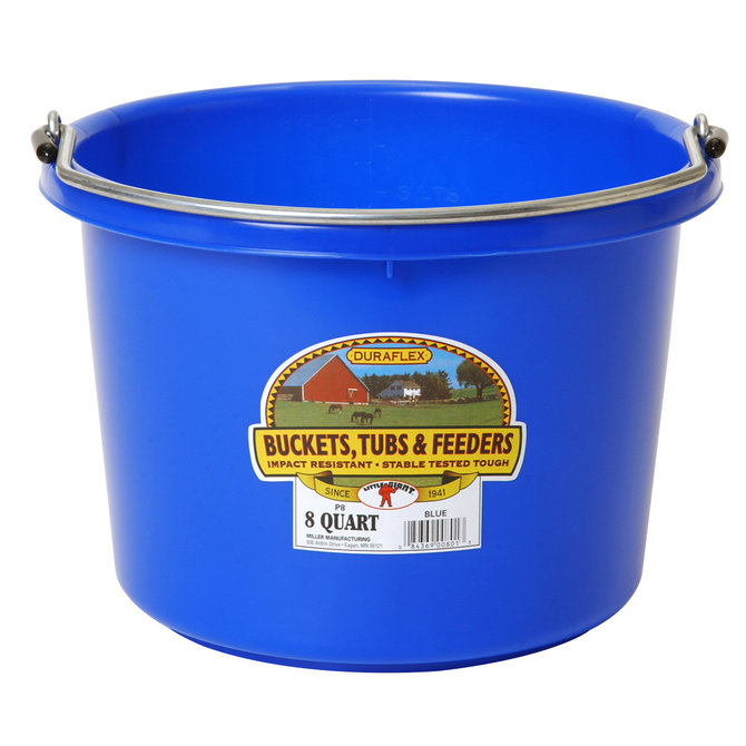 2 Gallon (8 Quart) Plastic Bucket - Royal Blue