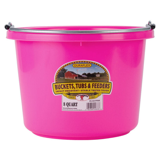 2 Gallon (8 Quart) Plastic Bucket - Hot Pink