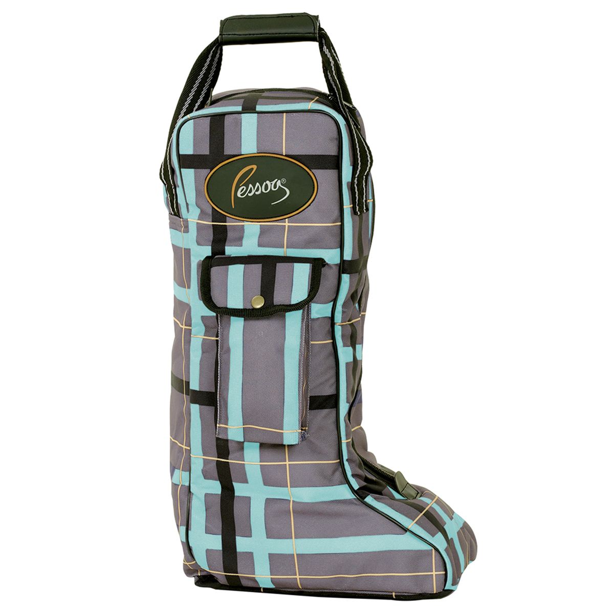 Pessoa Alpine 1200 Denier Tall Boot Bag - Clay/Teal Plaid