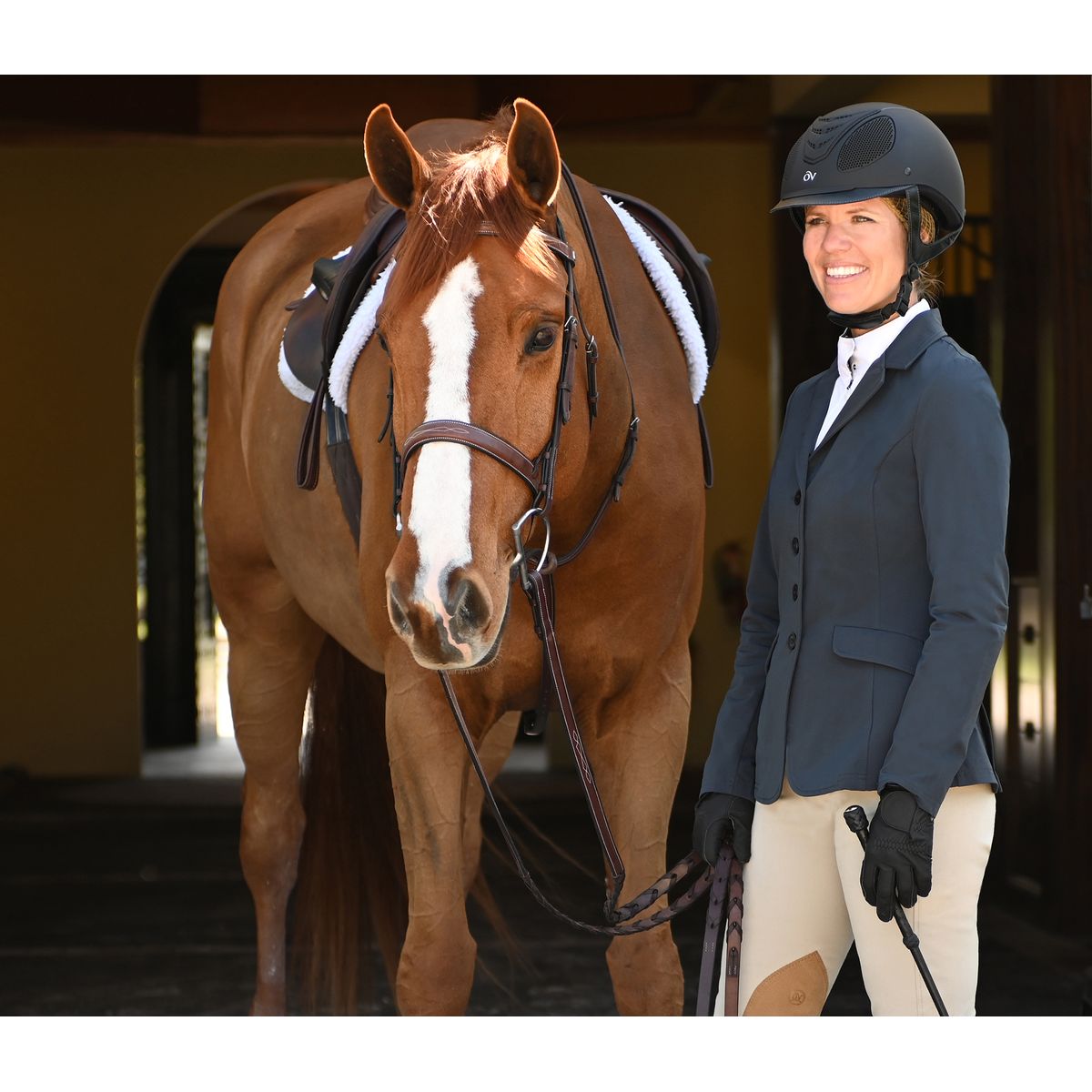 Ovation Destiny Ladies Show Coat - Navy