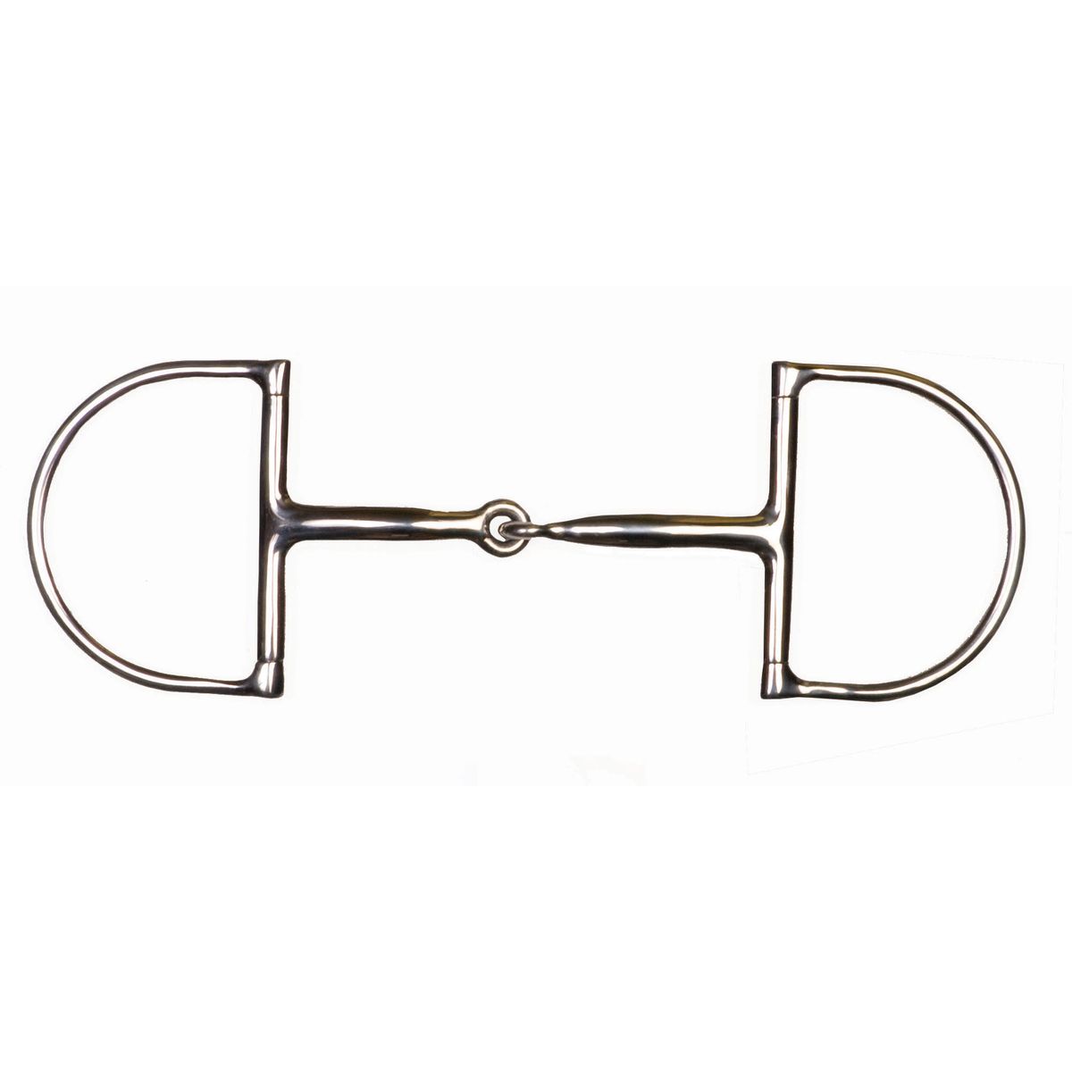 Shires Hunter D-Ring Curved Snaffle Bit - Steel