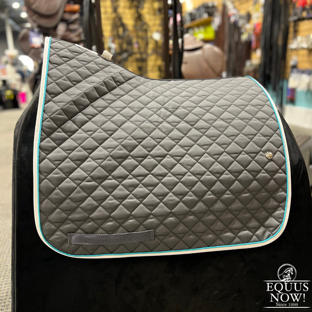 Ogilvy Dressage Baby Pad - Stock Colors - Grey/Turquoise/White