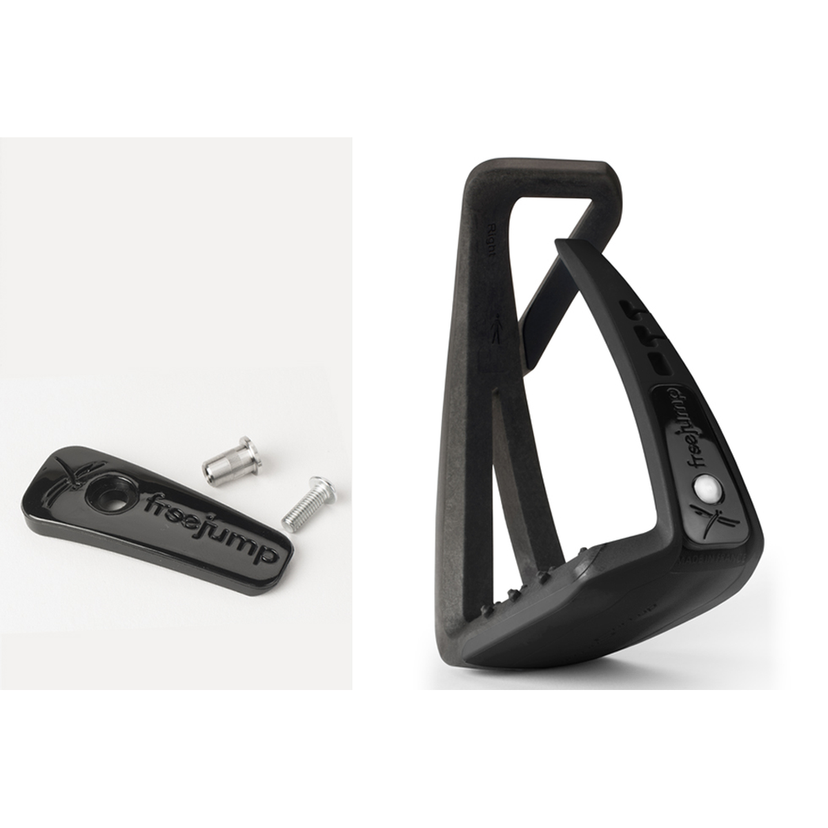 Free Jump Soft' Up Lite Tech Stirrup Iron - Black/Black