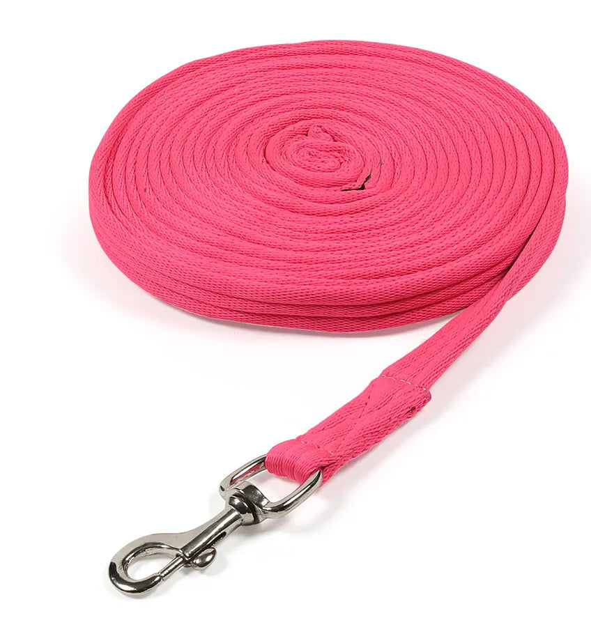 Shires Soft Feel Lunge Line - Pink