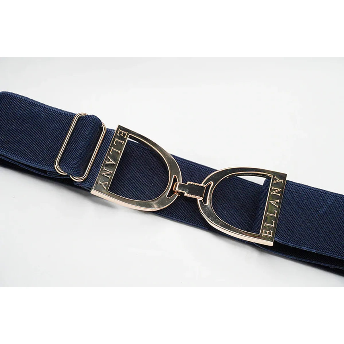 Ellany Stirrup Irons Elastic Belt - Navy/Gold