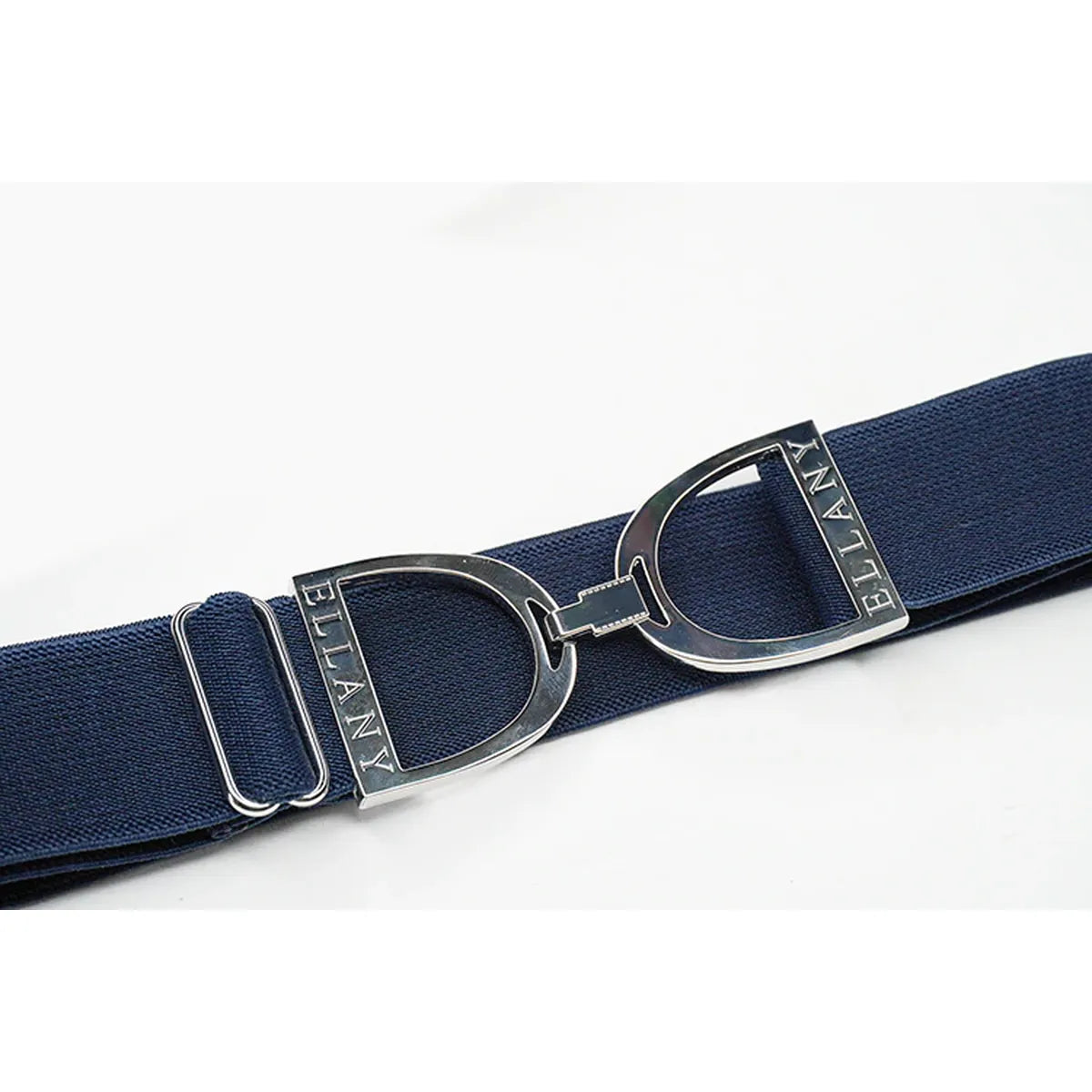 Ellany Stirrup Irons Elastic Belt - Navy/Silver